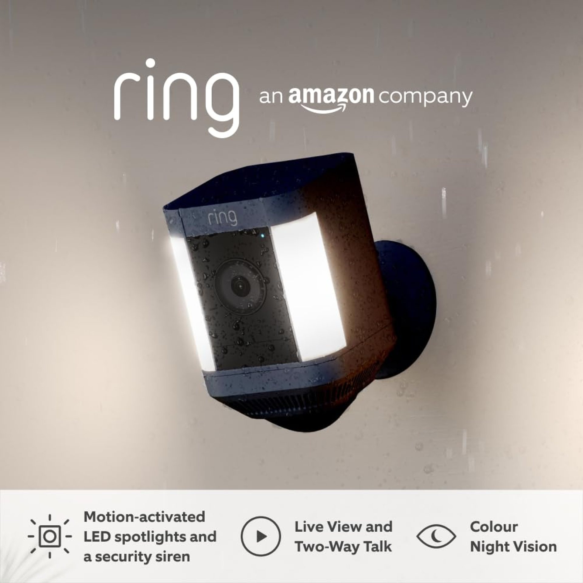 Certified Refurbished Ring Spotlight Cam Plus Battery by Amazon|Wireless outdoor Security Camera 1080p HD Video,Two-Way Talk,LED Spotlights,Siren,alternative to CCTV|30-day free trial of Ring Home Certified Refurbished Ring Spotlight Cam Plus Battery by Amazon|Wireless outdoor Security Camera 1080p HD Video,Two-Way Talk,LED Spotlights,Siren,alternative to CCTV|30-day free trial of Ring Home