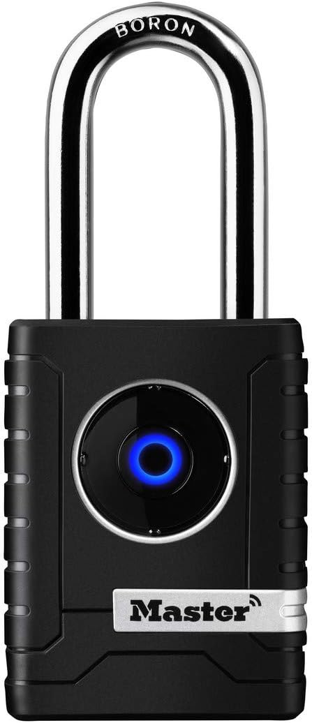 Master Lock 4401EURLHEC Bluetooth Smart Padlock for Professional and Private Use, Outdoor, Long Shackle,Black Master Lock 4401EURLHEC Bluetooth Smart Padlock for Professional and Private Use, Outdoor, Long Shackle,Black