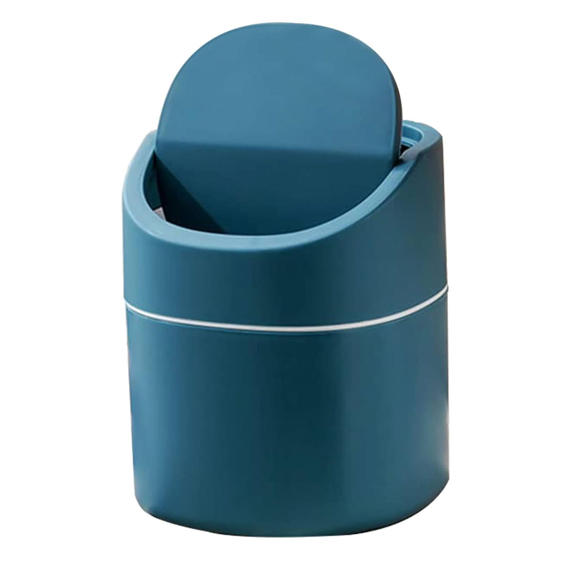 Yngffb Desktop Trash Can, Mini Plastic Desktop Trash Bin, Bedroom Bin, Desk Bin, For Bathroom Vanity, Desktop,- Dispose Of Cotton Rounds, Makeup Sponges, Tissues; 2 Liter (Blue) Yngffb Desktop Trash Can, Mini Plastic Desktop Trash Bin, Bedroom Bin, Desk Bin, For Bathroom Vanity, Desktop,- Dispose Of Cotton Rounds, Makeup Sponges, Tissues; 2 Liter (Blue)