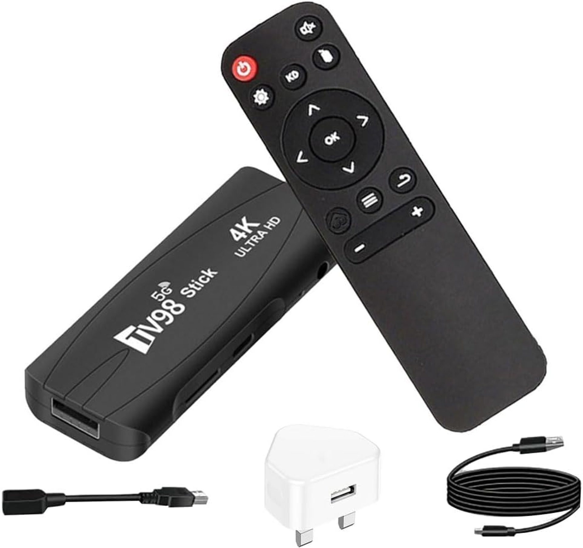 Pcwncvxa 1 PCS TV98 TV STICK 1G+8G Android 12.1 2.4G 5G WiFi Android Smart TV BOX 4K 60Fps Set Top Box (UK Plug) Pcwncvxa 1 PCS TV98 TV STICK 1G+8G Android 12.1 2.4G 5G WiFi Android Smart TV BOX 4K 60Fps Set Top Box (UK Plug)