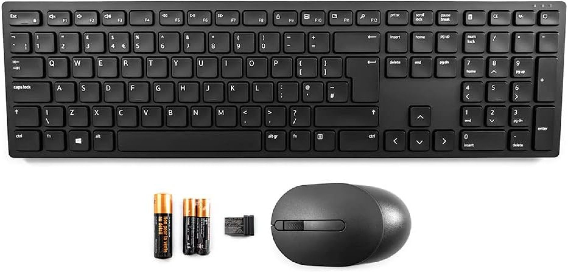 Dell Pro KM5221W – Keyboard and Mouse Set – Wireless – QWERTY – UK – Black – for Latitude 33XX 2-in-1, Precision Mobile Workstation 5750, 77XX, Vostro 35XX, 36XX Dell Pro KM5221W – Keyboard and Mouse Set – Wireless – QWERTY – UK – Black – for Latitude 33XX 2-in-1, Precision Mobile Workstation 5750, 77XX, Vostro 35XX, 36XX