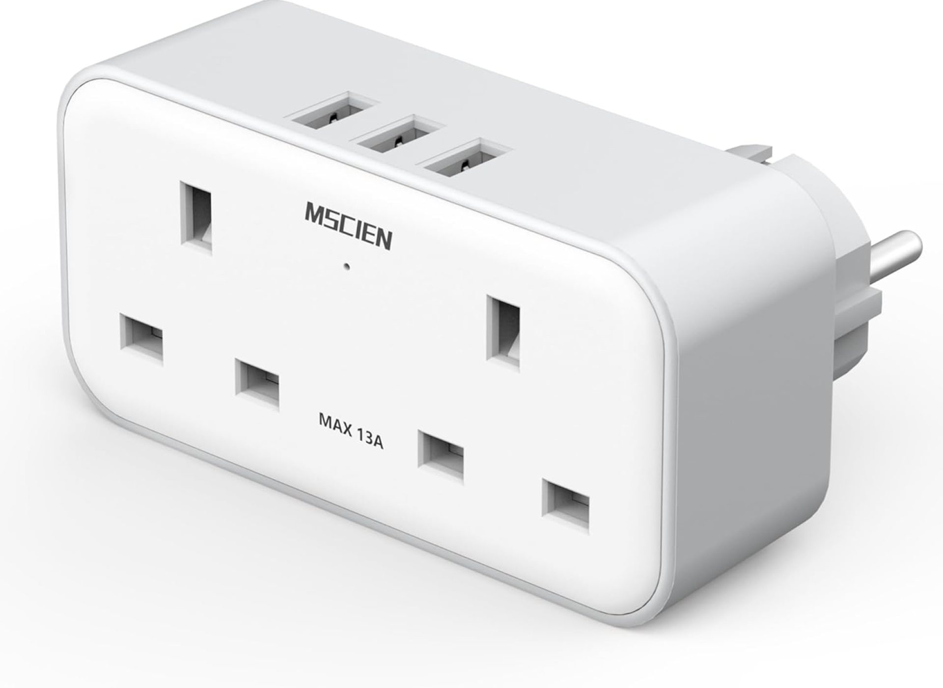 UK to European Plug Adapter with 3 USB, 2 Way Plug Extension with Dual 2 Pin Socket at The Bottom, Travel Adapter Plugs UK to Europe EU, Type E/F Plug Adaptor for Germany France Spain Turkey Greece UK to European Plug Adapter with 3 USB, 2 Way Plug Extension with Dual 2 Pin Socket at The Bottom, Travel Adapter Plugs UK to Europe EU, Type E/F Plug Adaptor for Germany France Spain Turkey Greece