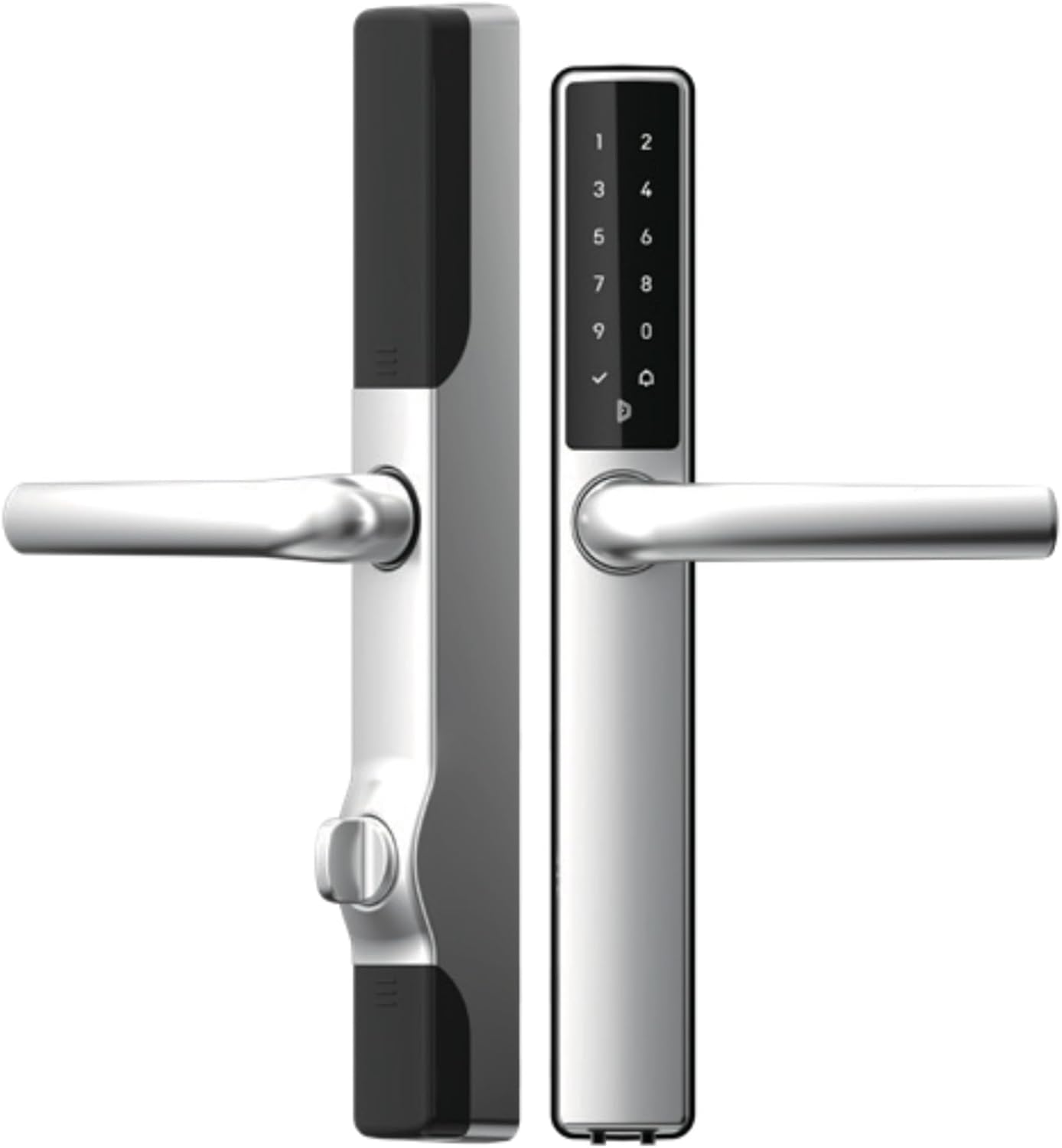 Infinity Smart Handle Keyless Door Handle for Home Security, App Control, Key Card, Remote Lock/Unlock (Satin Chrome) Infinity Smart Handle Keyless Door Handle for Home Security, App Control, Key Card, Remote Lock/Unlock (Satin Chrome)