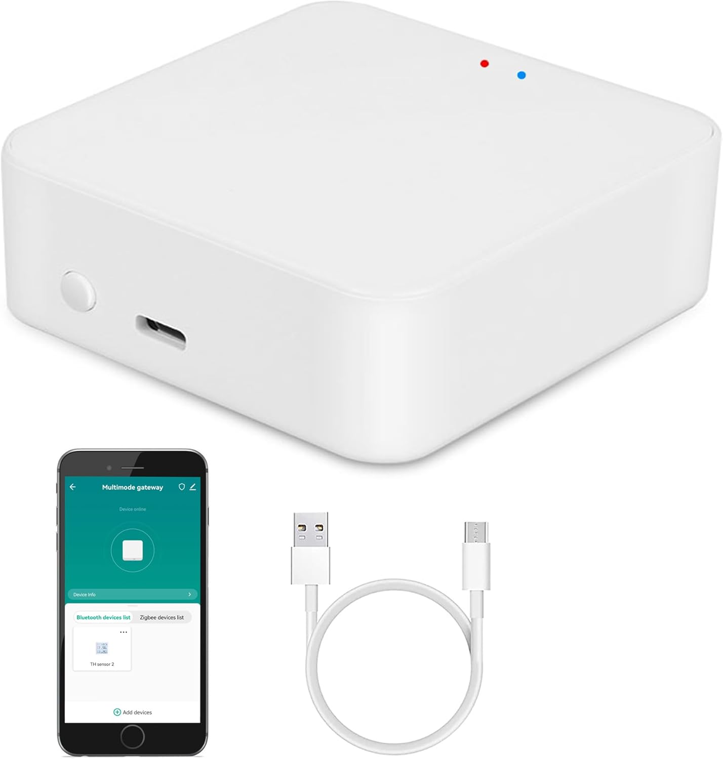 Smart Multi-Mode Gateway: ZigBee 3.0 & Bluetooth & Mesh Hub, App Remote Control, Intelligent Bridge Wireless Smart Home Gateway Voice Control via Alexa/Google Home (ONLY Surport Tuya Smart Devices) Smart Multi-Mode Gateway: ZigBee 3.0 & Bluetooth & Mesh Hub, App Remote Control, Intelligent Bridge Wireless Smart Home Gateway Voice Control via Alexa/Google Home (ONLY Surport Tuya Smart Devices)