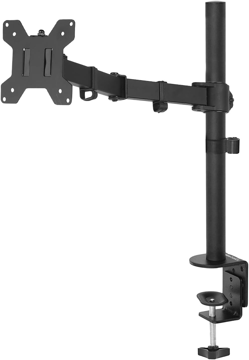 Amazon Basics Single Monitor Stand – Height Adjustable Arm Mount, Steel, Black Amazon Basics Single Monitor Stand – Height Adjustable Arm Mount, Steel, Black
