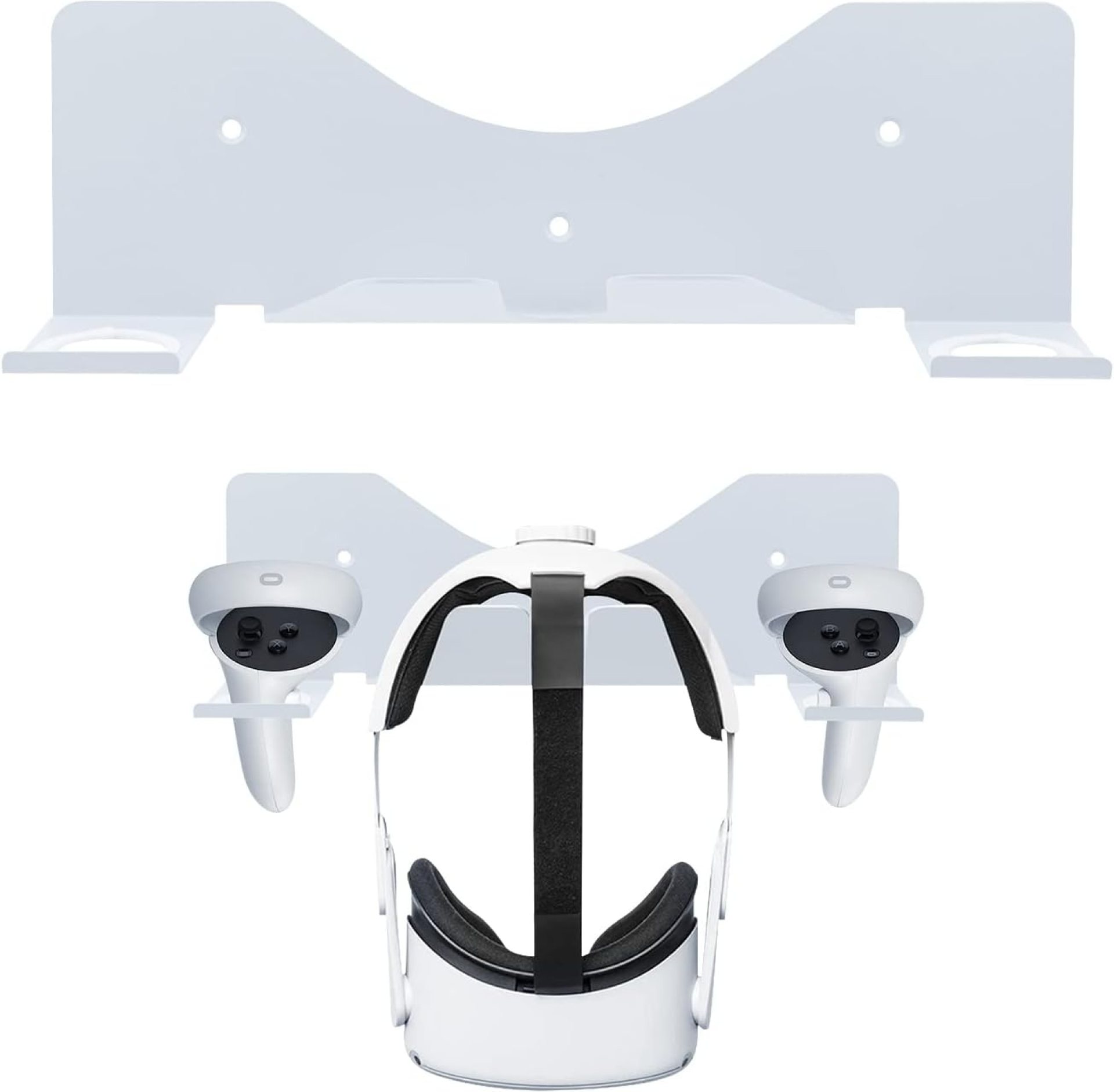 Mcbazel VR Wall Mount Storage Stand Hook for Oculus Quest 2/Quest 3,Quest 2 VR Headset Wall Mount Storage Stand with Screws for Oculus Quest 2/Quest 3-White Mcbazel VR Wall Mount Storage Stand Hook for Oculus Quest 2/Quest 3,Quest 2 VR Headset Wall Mount Storage Stand with Screws for Oculus Quest 2/Quest 3-White