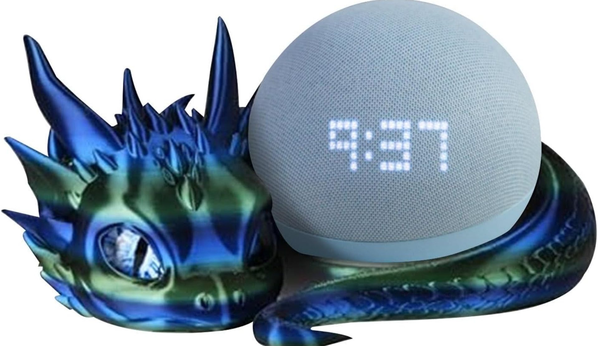 Dragon Stand for Ec-ho Dot 4th/5th Gen, Printed Smart Speaker Holder, Dragon-Shaped Speaker Holder Base Desktop Decoration, Speaker Holder Base Home Decoration for Bookshelf Dragon Stand for Ec-ho Dot 4th/5th Gen, Printed Smart Speaker Holder, Dragon-Shaped Speaker Holder Base Desktop Decoration, Speaker Holder Base Home Decoration for Bookshelf