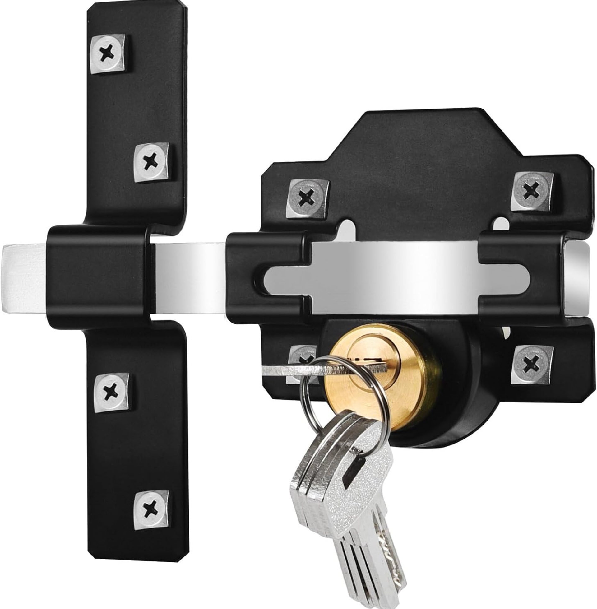 Mortrise Lock, Long Throw Gate Lock for Wooden Gate, Double Sides Locking, Suitbale for 50mm Thickness Door, 5 Keys Mortrise Lock, Long Throw Gate Lock for Wooden Gate, Double Sides Locking, Suitbale for 50mm Thickness Door, 5 Keys