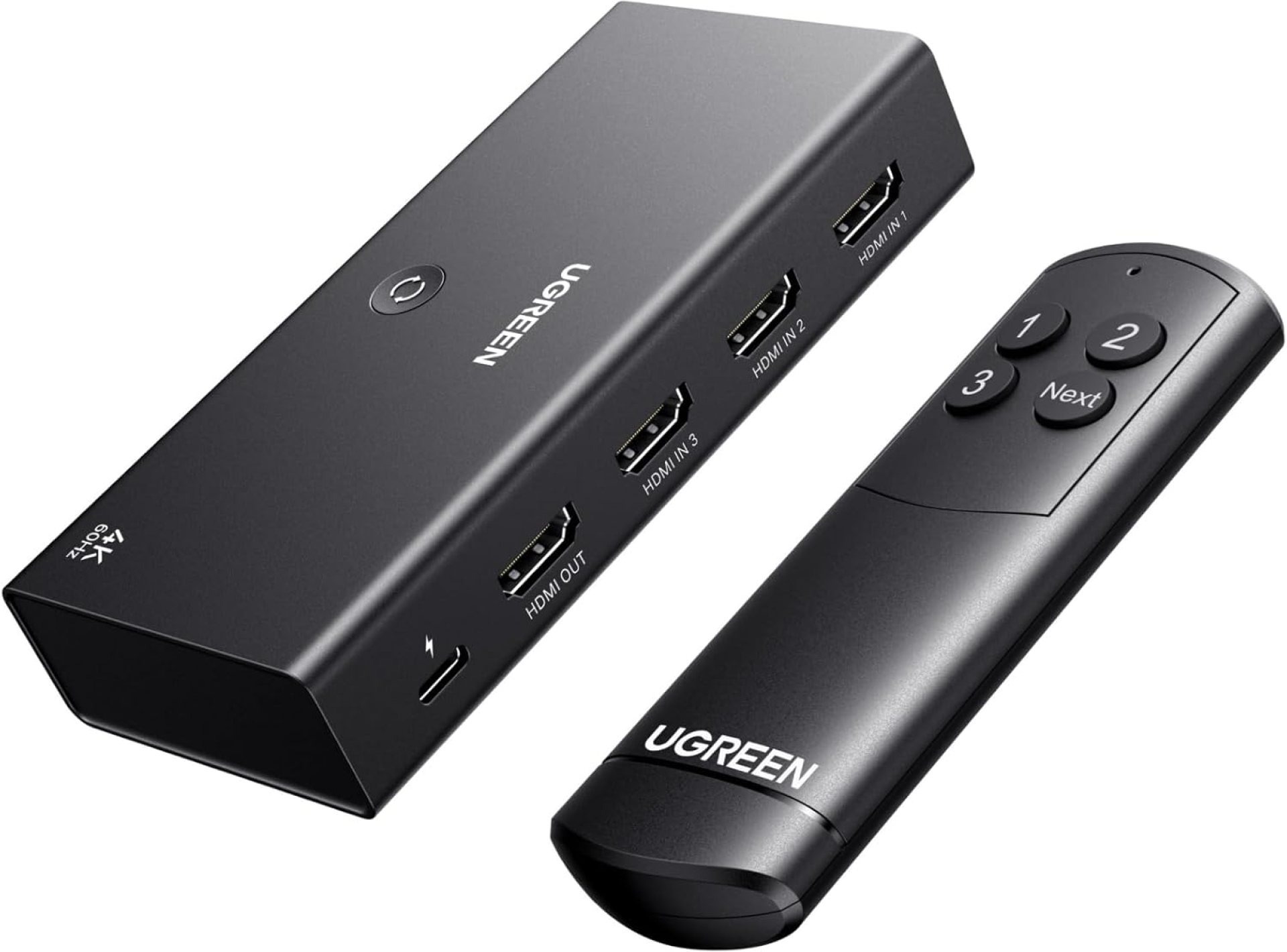 UGREEN HDMI Switch 3 in 1 Out, 4K@60Hz HDMI Splitter with Remote Supports HDR10+, 3D, Dolby Atmos, HDCP 2.2 Switcher Compatible with PS5/4/3 Xbox Series Roku TV Fire Stick Blu-Ray Player UGREEN HDMI Switch 3 in 1 Out, 4K@60Hz HDMI Splitter with Remote Supports HDR10+, 3D, Dolby Atmos, HDCP 2.2 Switcher Compatible with PS5/4/3 Xbox Series Roku TV Fire Stick Blu-Ray Player
