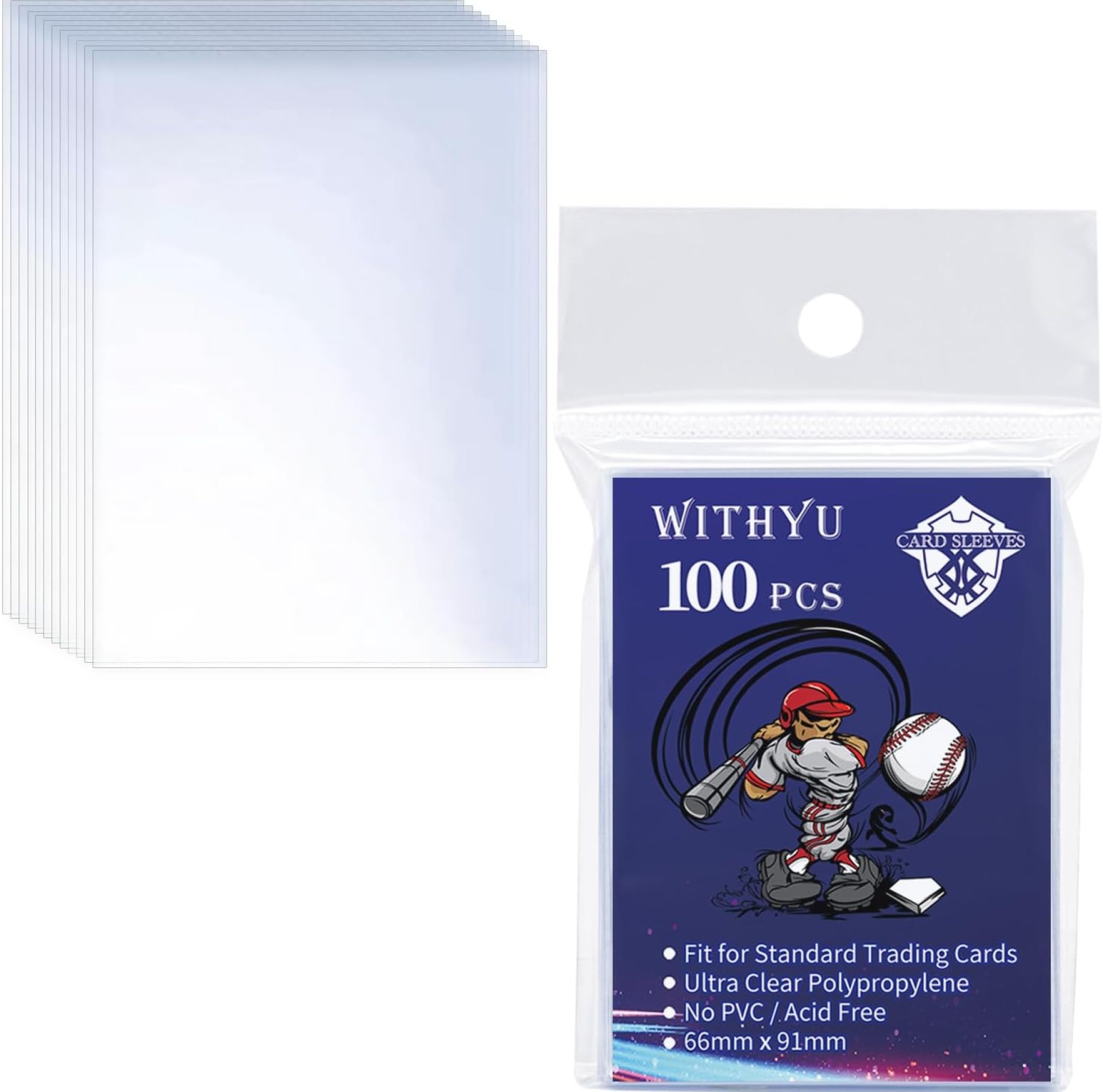 100 Pcs Soft Trading Card Sleeves, Top Loading, Ultra-Clear Sleeves for Standard Game Cards – 2.5″ x 3.5″, Sports, Mini Photos 100 Pcs Soft Trading Card Sleeves, Top Loading, Ultra-Clear Sleeves for Standard Game Cards – 2.5″ x 3.5″, Sports, Mini Photos