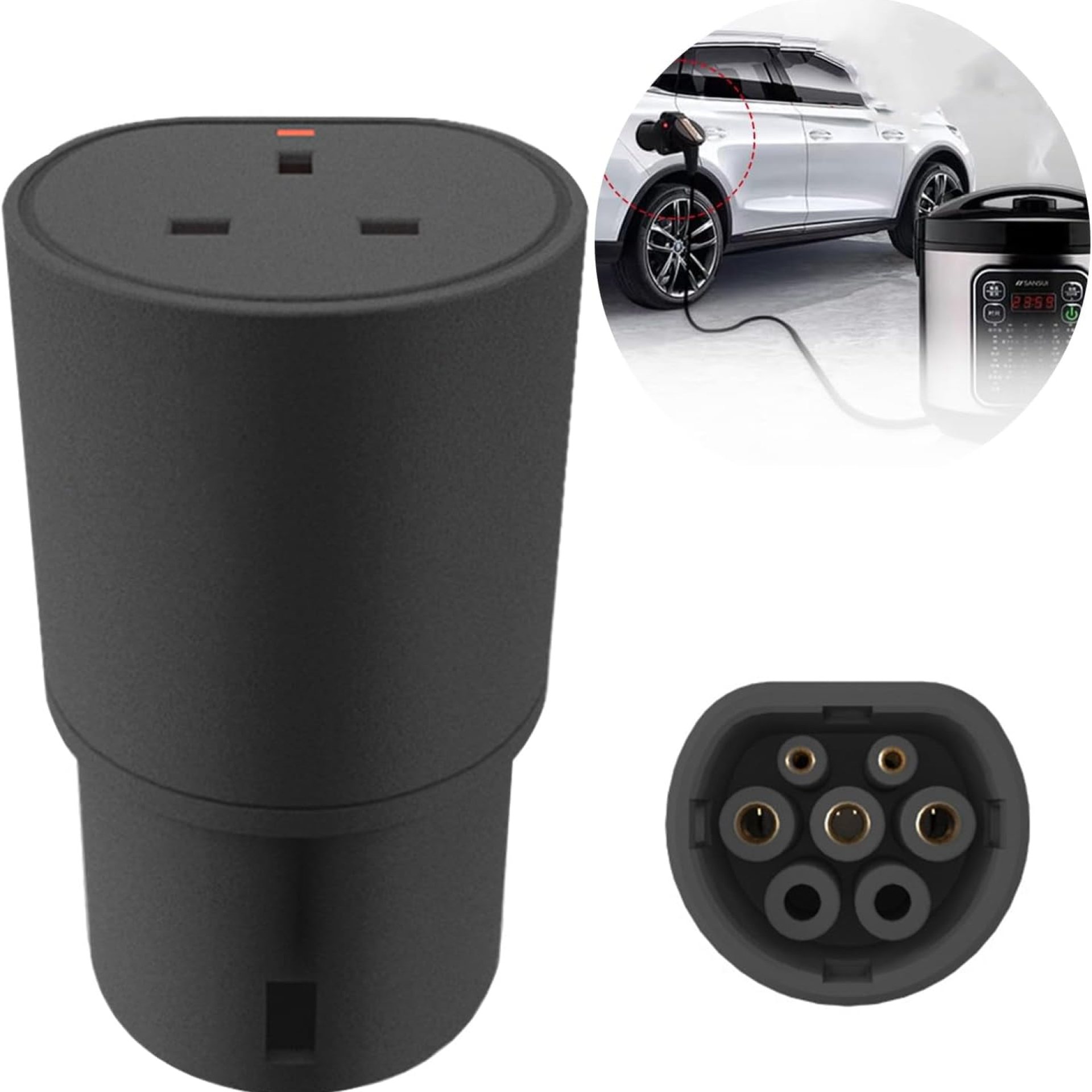 Charging cable adapter 10A 220V EV charging cable adapter power conversion plug 2.5 kW high power, electric vehicles with V2L discharge function for IEC 62196-2 type Charging cable adapter 10A 220V EV charging cable adapter power conversion plug 2.5 kW high power, electric vehicles with V2L discharge function for IEC 62196-2 type