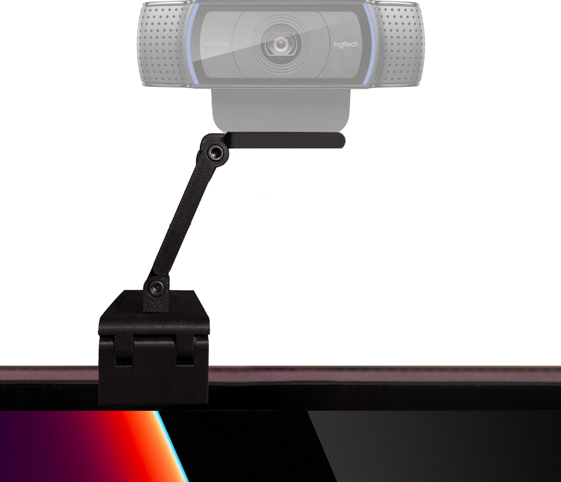 Calibra Webcam Mount – Webcam Stand for Top of Monitor and Laptop Screen with Adjustable Arm for Logitech Brio 4K Logitech C920 C925e C960 C930e C930 C922x C922 and Any Webcam with 1/4 Thread Calibra Webcam Mount – Webcam Stand for Top of Monitor and Laptop Screen with Adjustable Arm for Logitech Brio 4K Logitech C920 C925e C960 C930e C930 C922x C922 and Any Webcam with 1/4 Thread