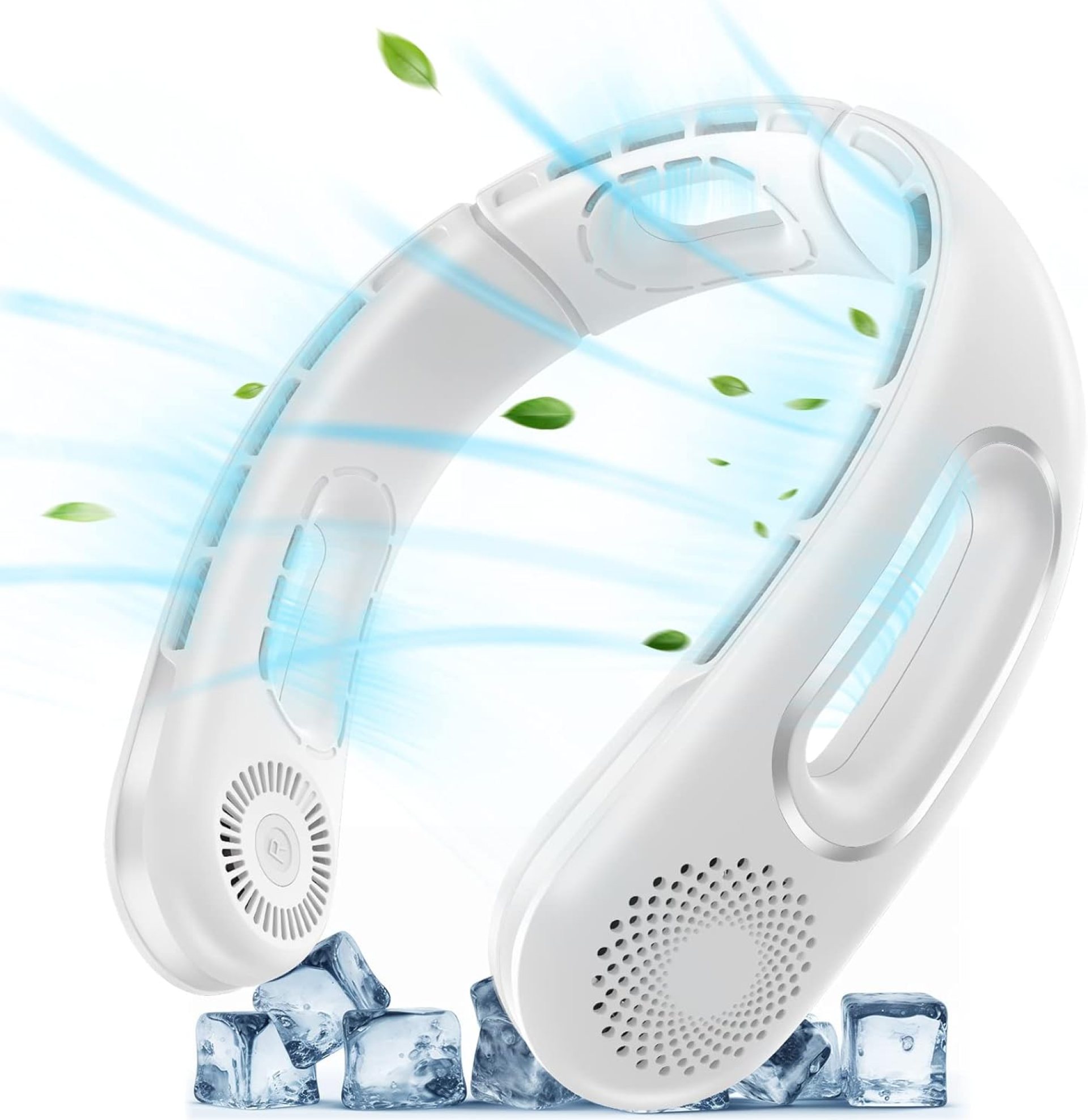 Neck Fan, Hands Free Portable Neck Fan Rechargeable, 360° Neck Cooling Fan, 4 Speeds, 5200 mAh Battery Operated USB Bladeless Neck Cooler Fan Gifts for Women, Men, Travel, Outdoor, Home, Office Neck Fan, Hands Free Portable Neck Fan Rechargeable, 360° Neck Cooling Fan, 4 Speeds, 5200 mAh Battery Operated USB Bladeless Neck Cooler Fan Gifts for Women, Men, Travel, Outdoor, Home, Office