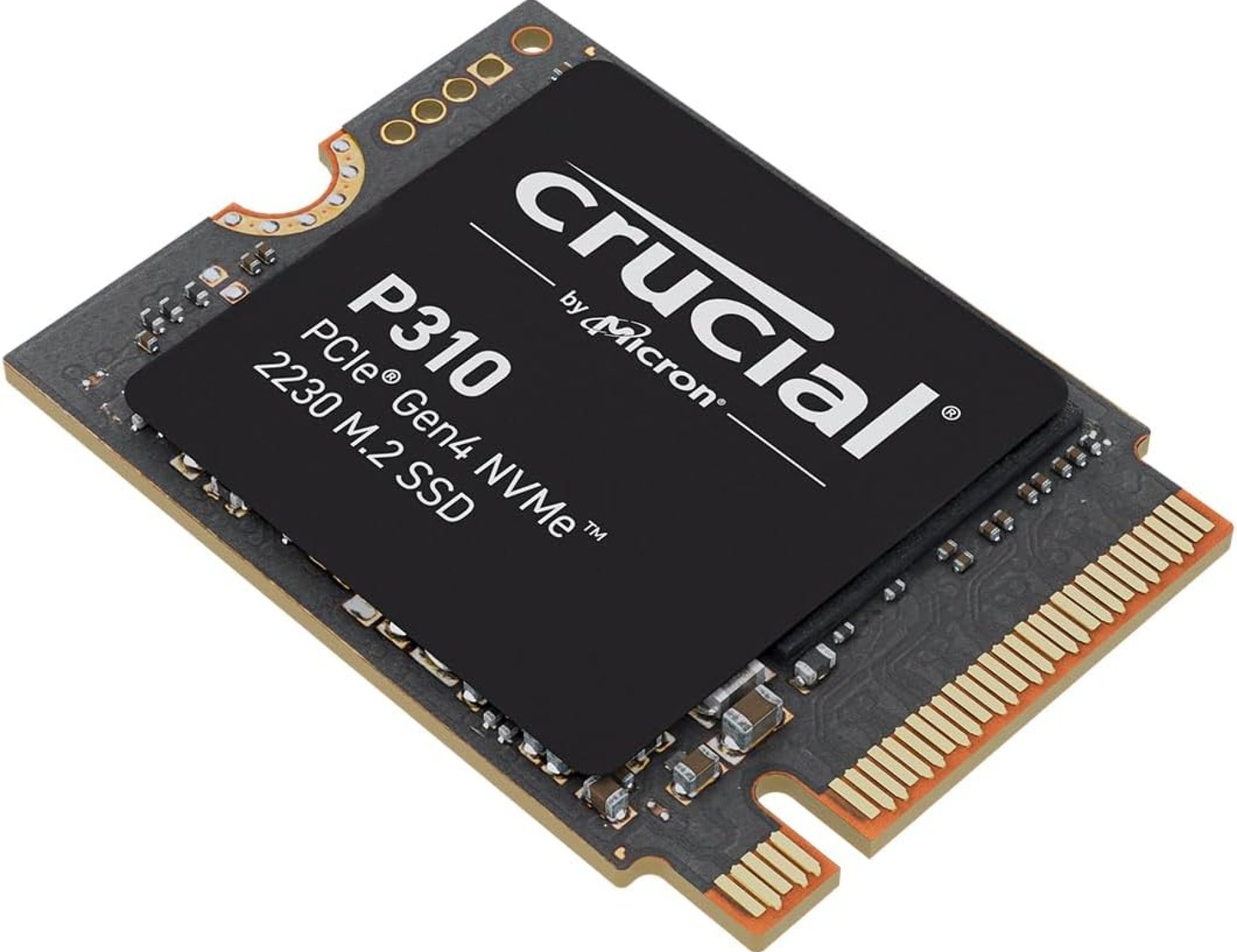 Crucial P310 SSD 1TB M.2 2230 NVMe PCIe Gen4 Internal SSD, Up to 7,100 MB/s, Compatible with Steam Deck, ASUS ROG Ally, MSI Claw & Microsoft Surface, Solid State Drive – CT1000P310SSD2 Crucial P310 SSD 1TB M.2 2230 NVMe PCIe Gen4 Internal SSD, Up to 7,100 MB/s, Compatible with Steam Deck, ASUS ROG Ally, MSI Claw & Microsoft Surface, Solid State Drive – CT1000P310SSD2