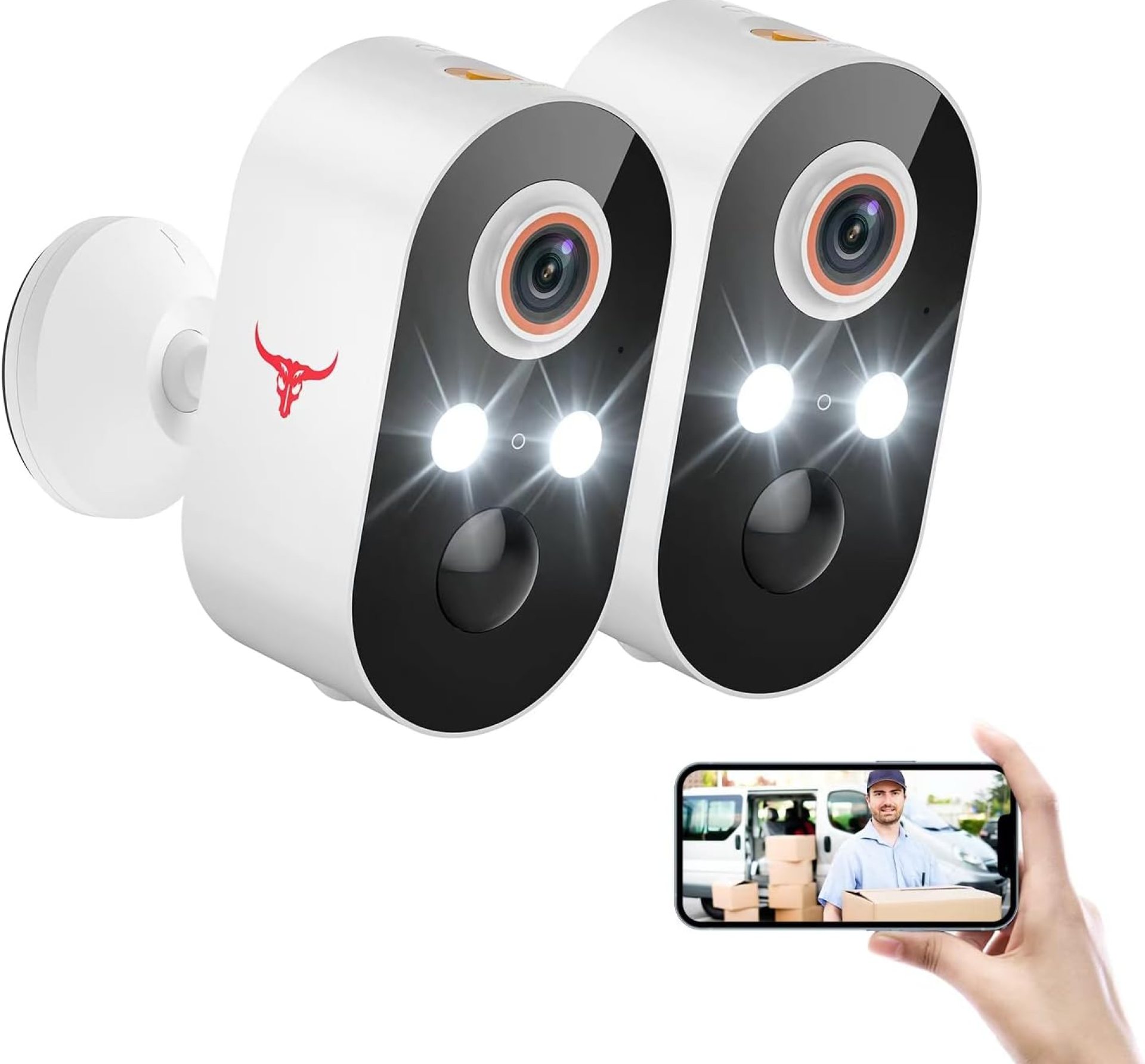 FISHBOT 1080P Wireless Security Camera, Outdoor/Indoor Home Cam with 2-Way Talk, Smart AI Human Detection, Battery Power, 2.4G WiFi Surveillance, Color Night Vision, Cloud Storage (2-pack) FISHBOT 1080P Wireless Security Camera, Outdoor/Indoor Home Cam with 2-Way Talk, Smart AI Human Detection, Battery Power, 2.4G WiFi Surveillance, Color Night Vision, Cloud Storage (2-pack)