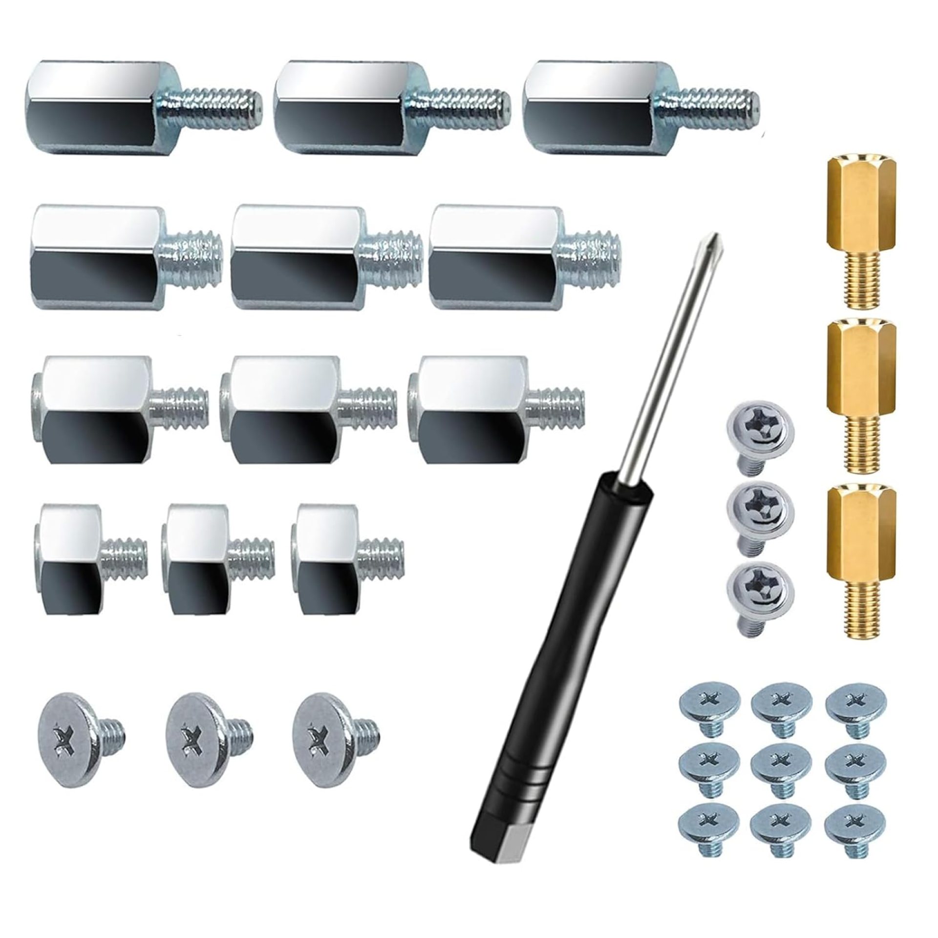 Nivithi M.2 SSD Screws Kit,M2 Motherboard Screws,SSD Mounting Screws,31 PCS Computer Screws,with Screwdriver,M2 Screws Suitable for ASUS MSI Gigabyte NGFF Motherboard Nivithi M.2 SSD Screws Kit,M2 Motherboard Screws,SSD Mounting Screws,31 PCS Computer Screws,with Screwdriver,M2 Screws Suitable for ASUS MSI Gigabyte NGFF Motherboard