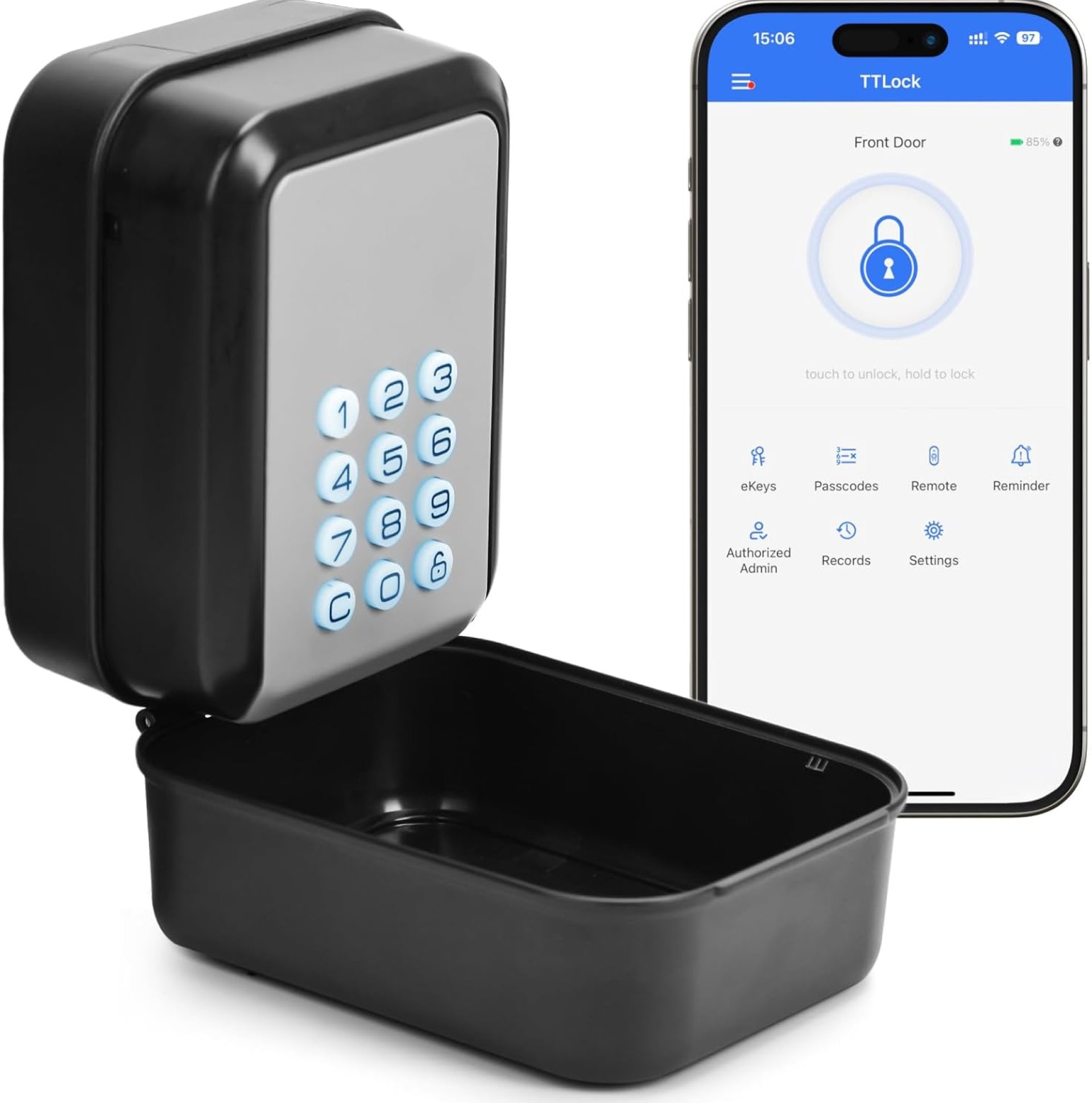 PAIRIER Smart Lock Box Large Key Lockbox TTLock APP Control, Bluetooth and Passcode Unlock Wall Mount Lock Box for Airbnb Home Realtor Office PAIRIER Smart Lock Box Large Key Lockbox TTLock APP Control, Bluetooth and Passcode Unlock Wall Mount Lock Box for Airbnb Home Realtor Office