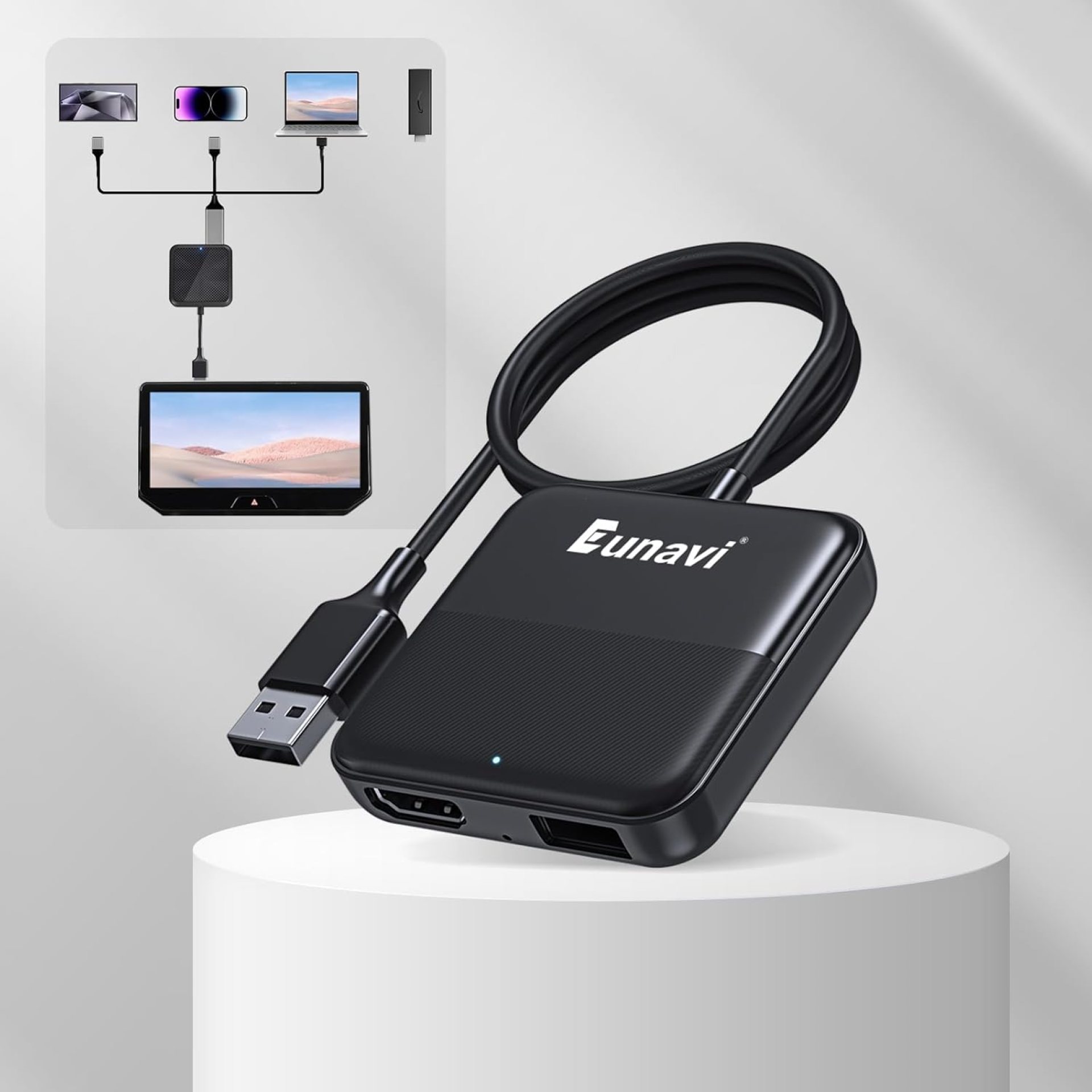 Eunavi Car TV Mate – Magic Box Car Streaming Device – HDMI to USB Converter for OEM CarPlay – Compatible with Fire TV Stick, SetTop Box, Switch, Computer, etc – Plug & Play Eunavi Car TV Mate – Magic Box Car Streaming Device – HDMI to USB Converter for OEM CarPlay – Compatible with Fire TV Stick, SetTop Box, Switch, Computer, etc – Plug & Play