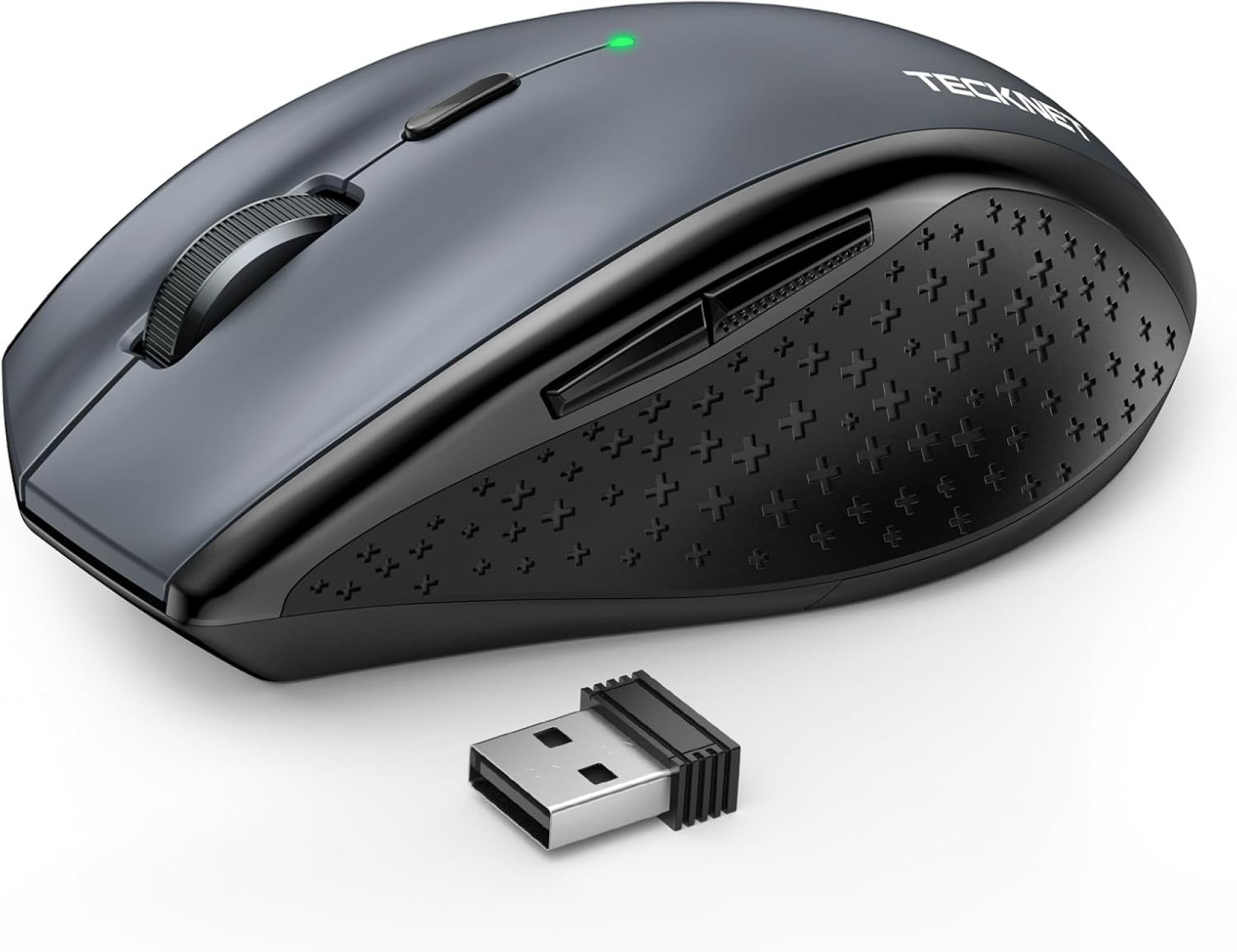 TECKNET Bluetooth Mouse, 2.4GHz Wireless Mouse with Tri-Mode (BT 5.0/3.0+2.4G), 4800DPI Full Size Cordless Mouse for Laptop, PC, Windows, MacOS, Linux TECKNET Bluetooth Mouse, 2.4GHz Wireless Mouse with Tri-Mode (BT 5.0/3.0+2.4G), 4800DPI Full Size Cordless Mouse for Laptop, PC, Windows, MacOS, Linux