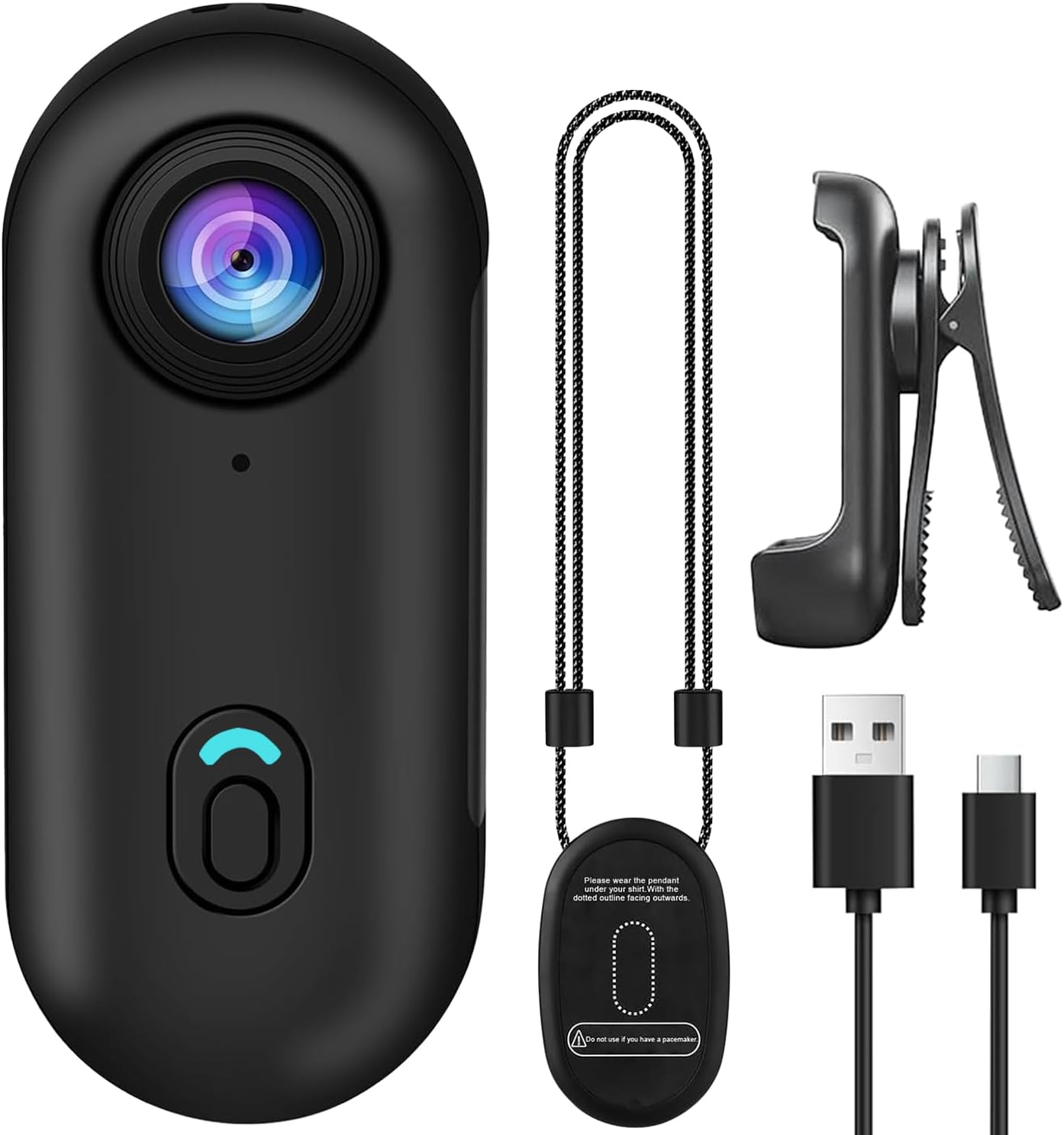 bayehngs Mini Thumb Action Camera, Wearable Small Body Camera, Portable Vlogging Camera, Hands-Free POV Camcorder Helmet Camera for Cycling, Motorcycle bayehngs Mini Thumb Action Camera, Wearable Small Body Camera, Portable Vlogging Camera, Hands-Free POV Camcorder Helmet Camera for Cycling, Motorcycle