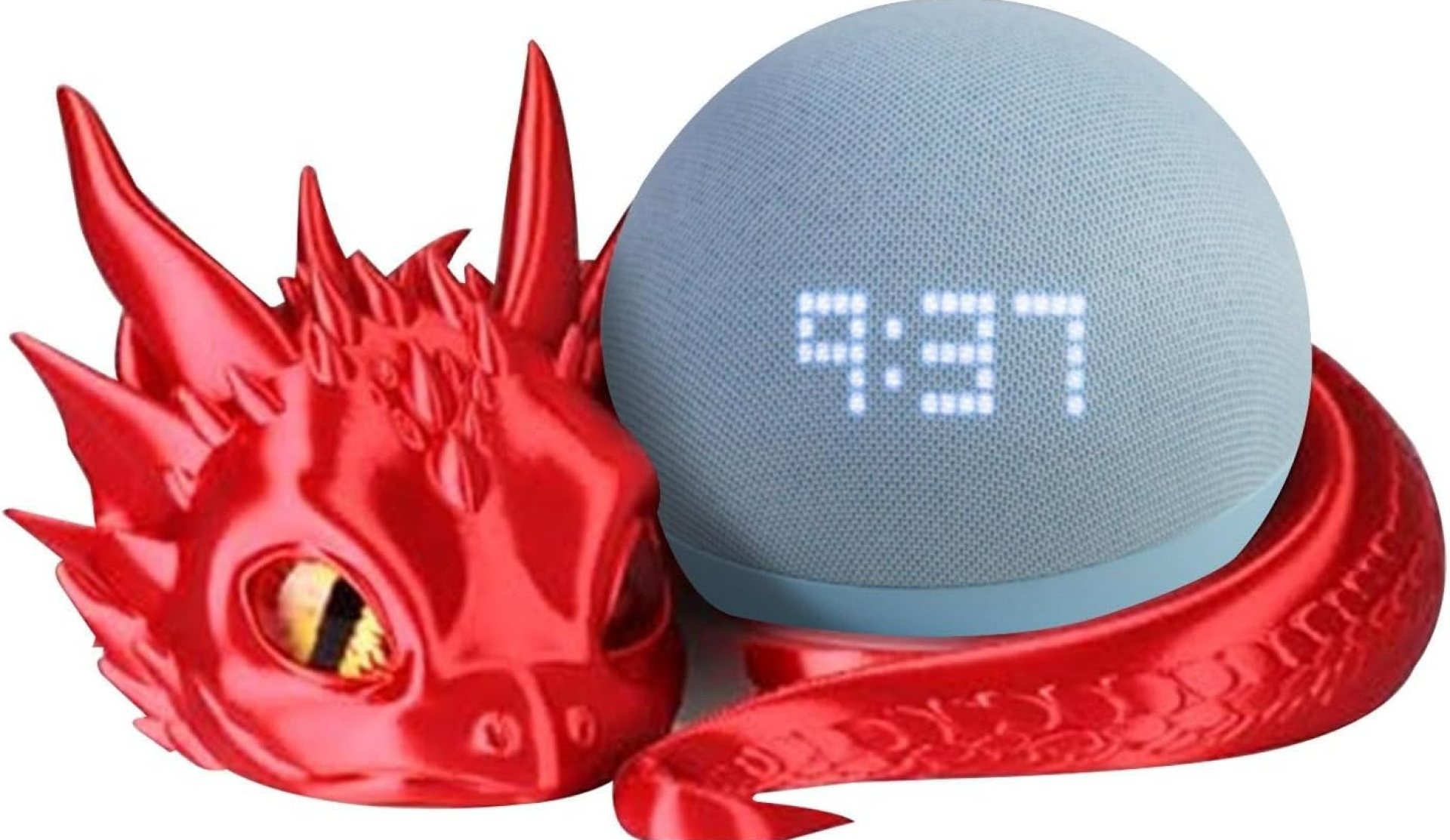 Dragon Stand for Echos Dot 4th/5th Gen, Printed Dragon Smart Speaker Holder, Wireless Speaker Devices Support Base, Creative Dragon Statue Desktop Decoration, for Echos Dot Accessories Dragon Stand for Echos Dot 4th/5th Gen, Printed Dragon Smart Speaker Holder, Wireless Speaker Devices Support Base, Creative Dragon Statue Desktop Decoration, for Echos Dot Accessories