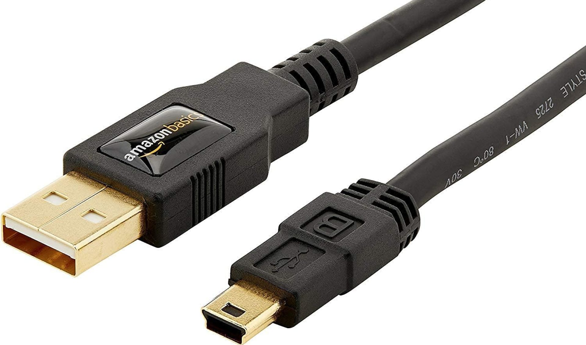 Amazon Basics USB-A to Mini USB 2.0 Cable, 480Mbps Transfer Speed with Gold-Plated Plugs, 0.9 m, Black Amazon Basics USB-A to Mini USB 2.0 Cable, 480Mbps Transfer Speed with Gold-Plated Plugs, 0.9 m, Black