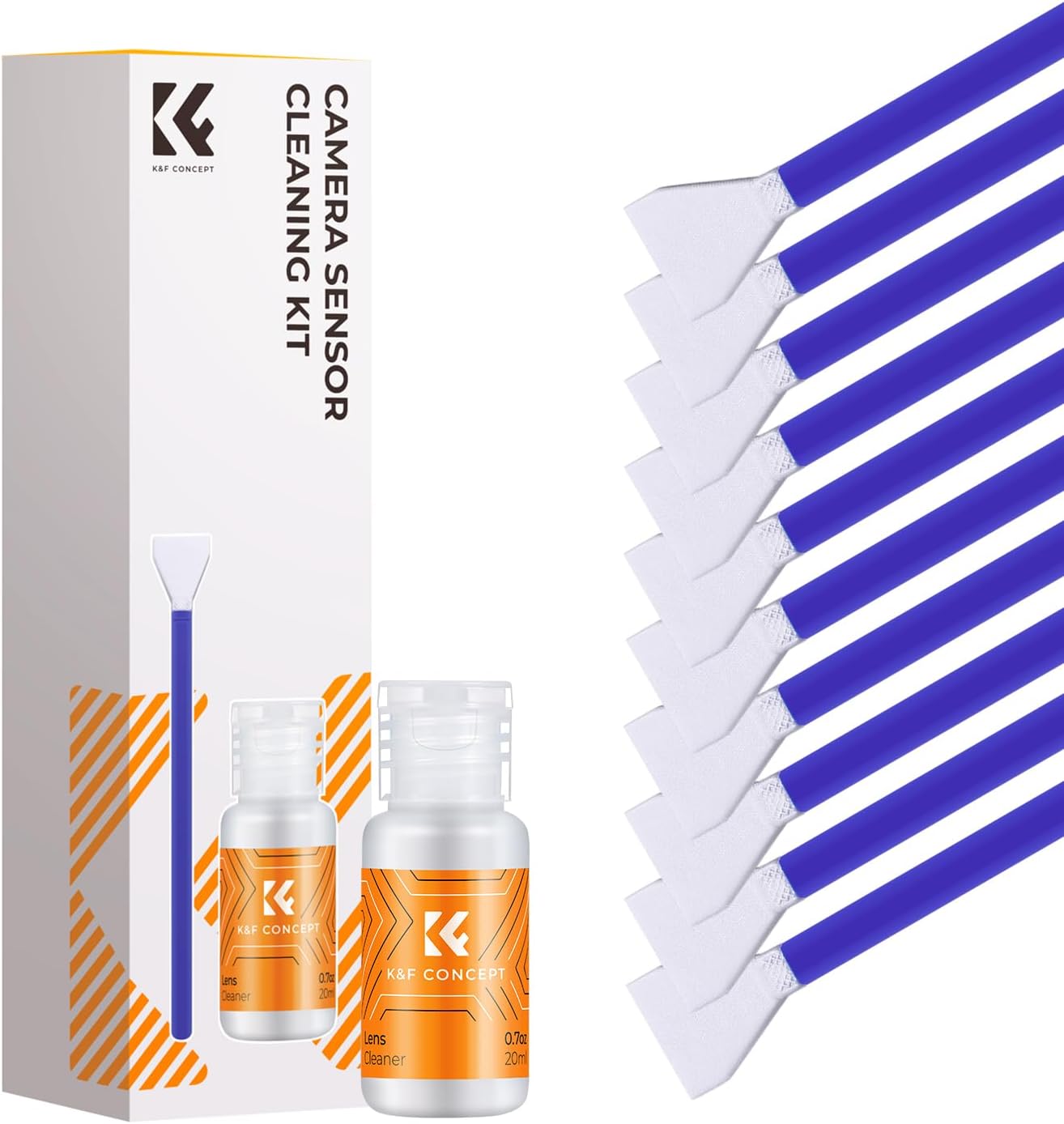 K&F Concept Micro Four Thirds 4/3 Sensor Cleaning Swabs, 10pcs 12mm Professional Camera Cleaning Kit Camera Sensor Cleaning Swab +10ml Cleaner Compatible for DSLR Cameras K&F Concept Micro Four Thirds 4/3 Sensor Cleaning Swabs, 10pcs 12mm Professional Camera Cleaning Kit Camera Sensor Cleaning Swab +10ml Cleaner Compatible for DSLR Cameras