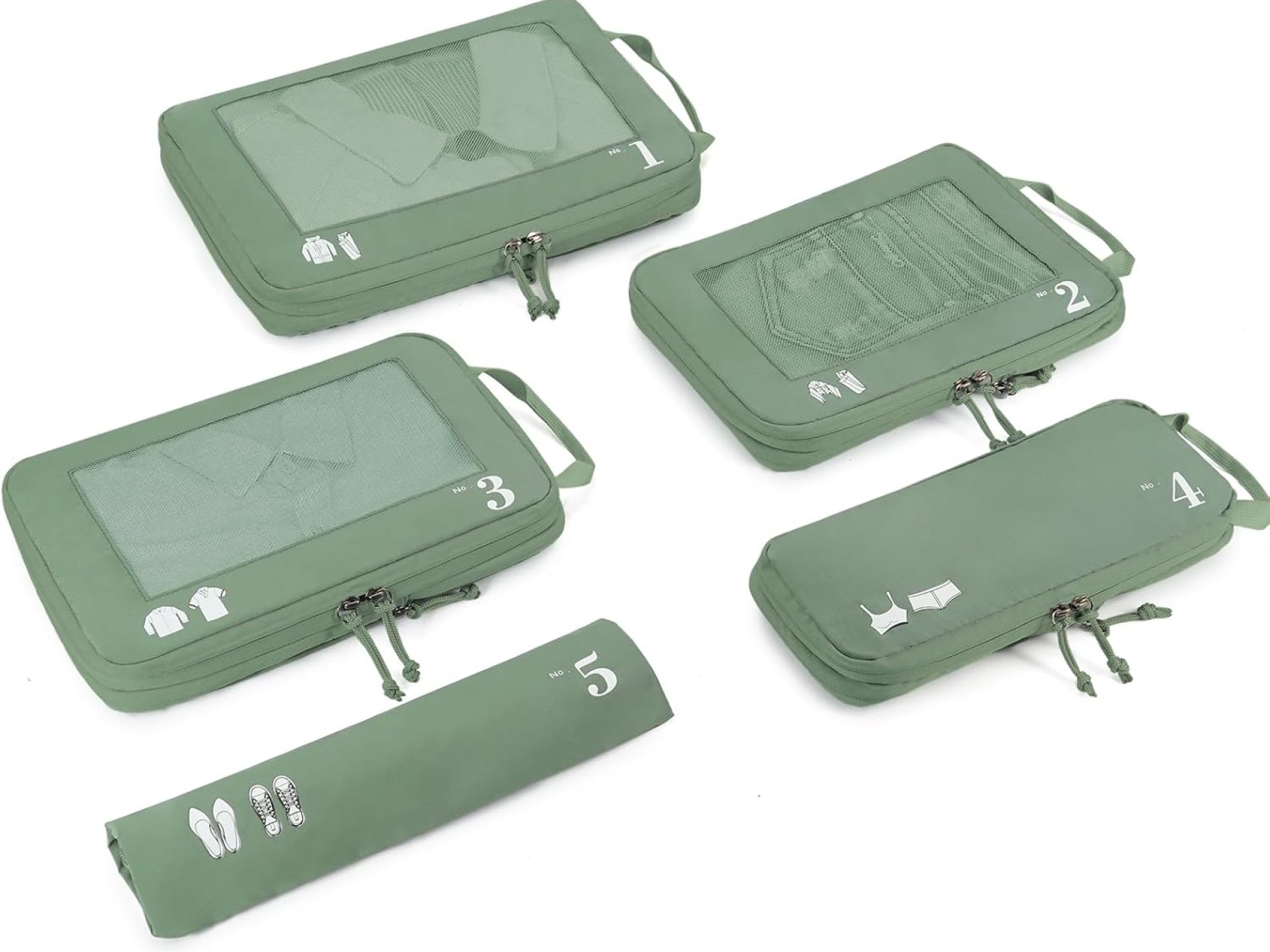 ECOHUB 5 Set Compression Packing Cubes for Suitcases Organiser Bags Travel Accessories with Shoes Bag Tear-resistant Travel Cubes with ID Tag Expandable Packing Bags(Green) ECOHUB 5 Set Compression Packing Cubes for Suitcases Organiser Bags Travel Accessories with Shoes Bag Tear-resistant Travel Cubes with ID Tag Expandable Packing Bags(Green)