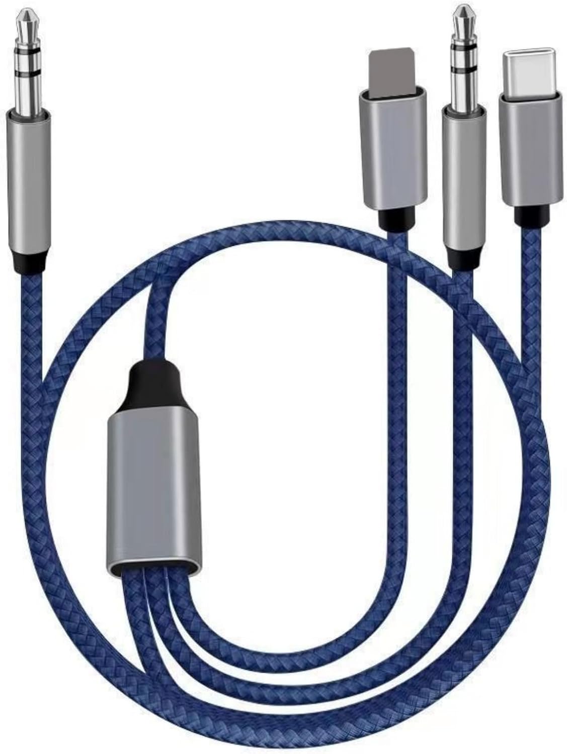 Aux Cable for iPhone in Car, 3 in 1 Aux to USB C Cable, 3.5mm to 3.5mm Aux Cord, Aux Cable for Car Speaker/Headphone, Cable Adapter Compatible with iPhone/Samsung/Huawei (1.2m) Aux Cable for iPhone in Car, 3 in 1 Aux to USB C Cable, 3.5mm to 3.5mm Aux Cord, Aux Cable for Car Speaker/Headphone, Cable Adapter Compatible with iPhone/Samsung/Huawei (1.2m)