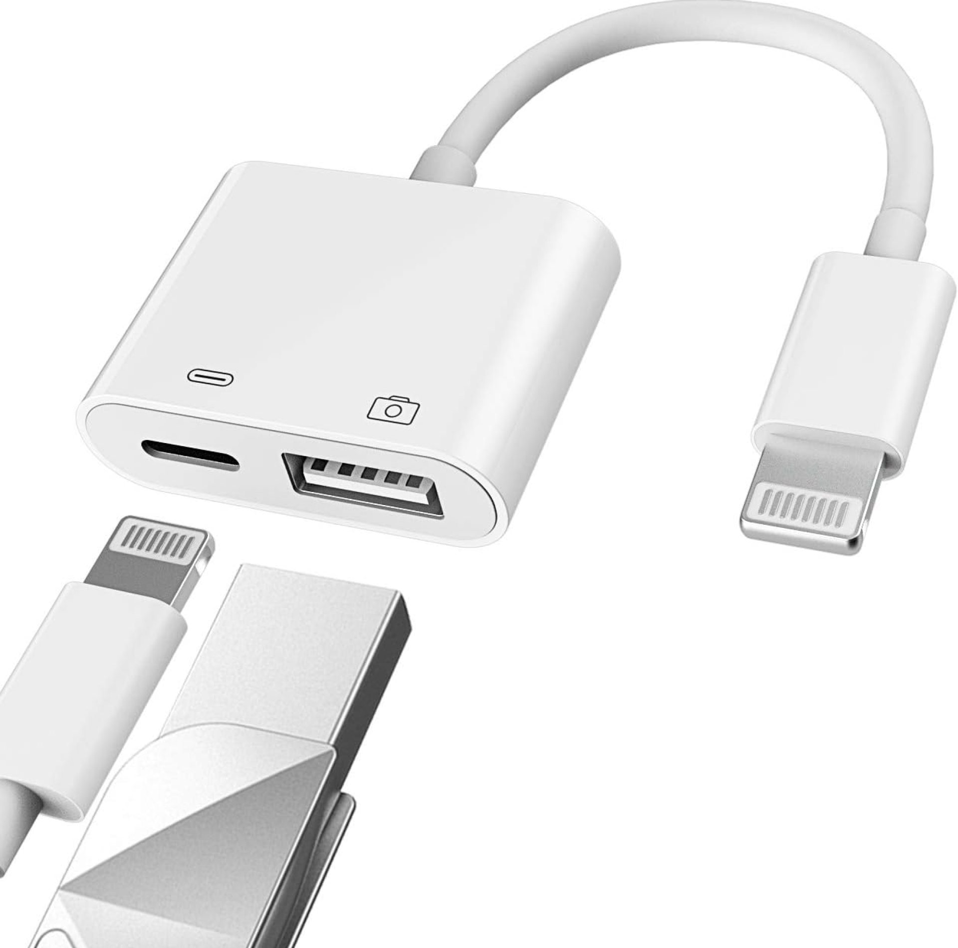 Apple Certified Lightning Male to USB Female Adapter OTG and Charger Cable for iPhone 11 12 Mini max pro xs xr x se 7 8plus Ipad air A Camera Memory Stick Flash Drive Cord Converter Charging Splitter Apple Certified Lightning Male to USB Female Adapter OTG and Charger Cable for iPhone 11 12 Mini max pro xs xr x se 7 8plus Ipad air A Camera Memory Stick Flash Drive Cord Converter Charging Splitter