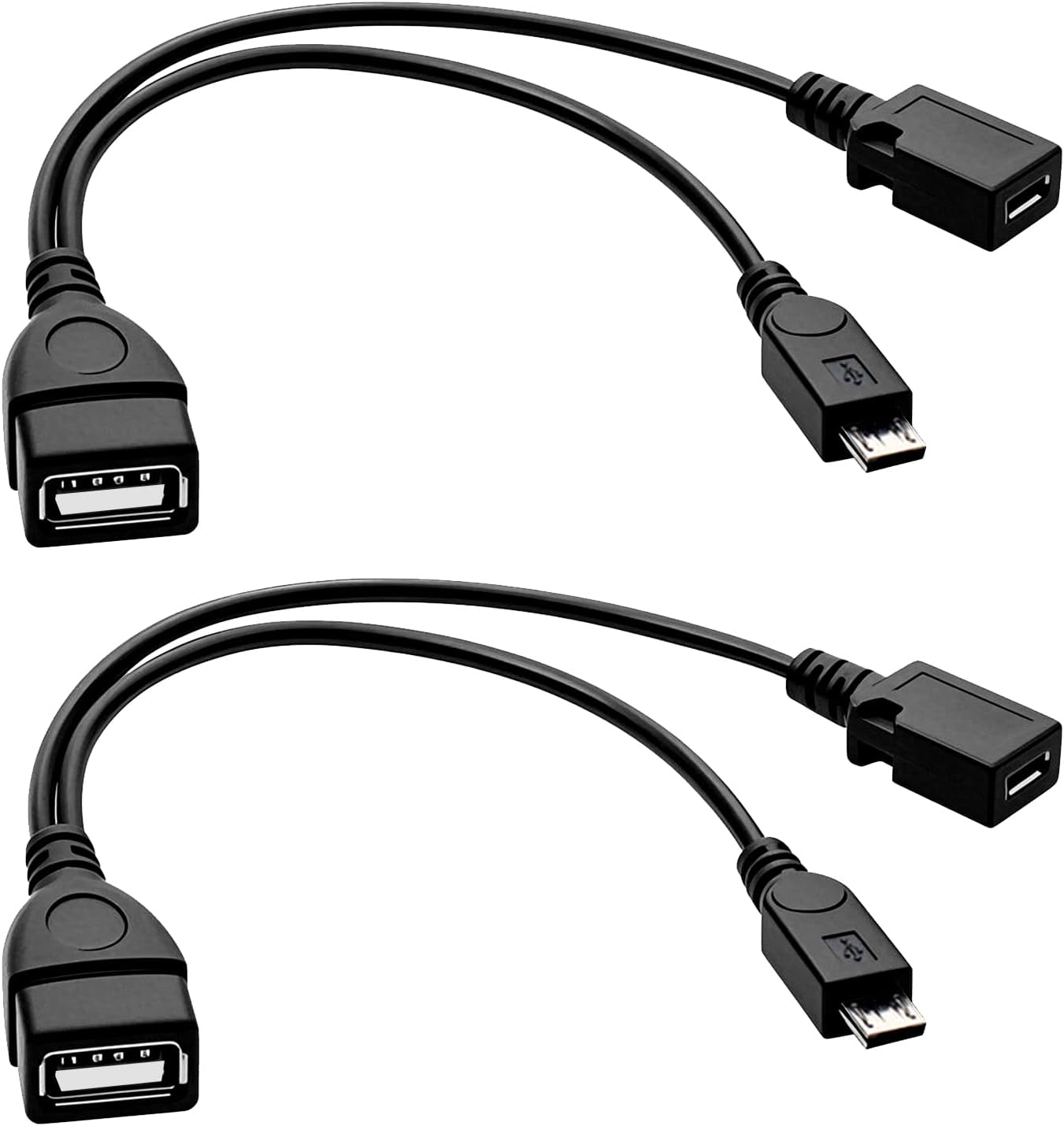 2 PCS 2-in-1 Micro USB to USB Adapter (OTG Cable + Power Cable) for FireStick,Port OTG Adapter for AMAZON FIRE TV STICK 2 TV 3 4K Samsung Andriod Micro(Black) 2 PCS 2-in-1 Micro USB to USB Adapter (OTG Cable + Power Cable) for FireStick,Port OTG Adapter for AMAZON FIRE TV STICK 2 TV 3 4K Samsung Andriod Micro(Black)