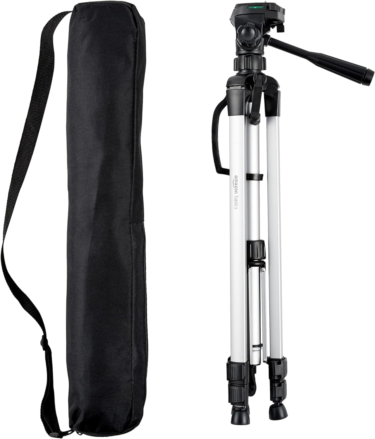 Amazon Basics 152 cm (60-Inch) Lightweight Camera, DSLR and Binocular Tripod with Bag, Black Amazon Basics 152 cm (60-Inch) Lightweight Camera, DSLR and Binocular Tripod with Bag, Black