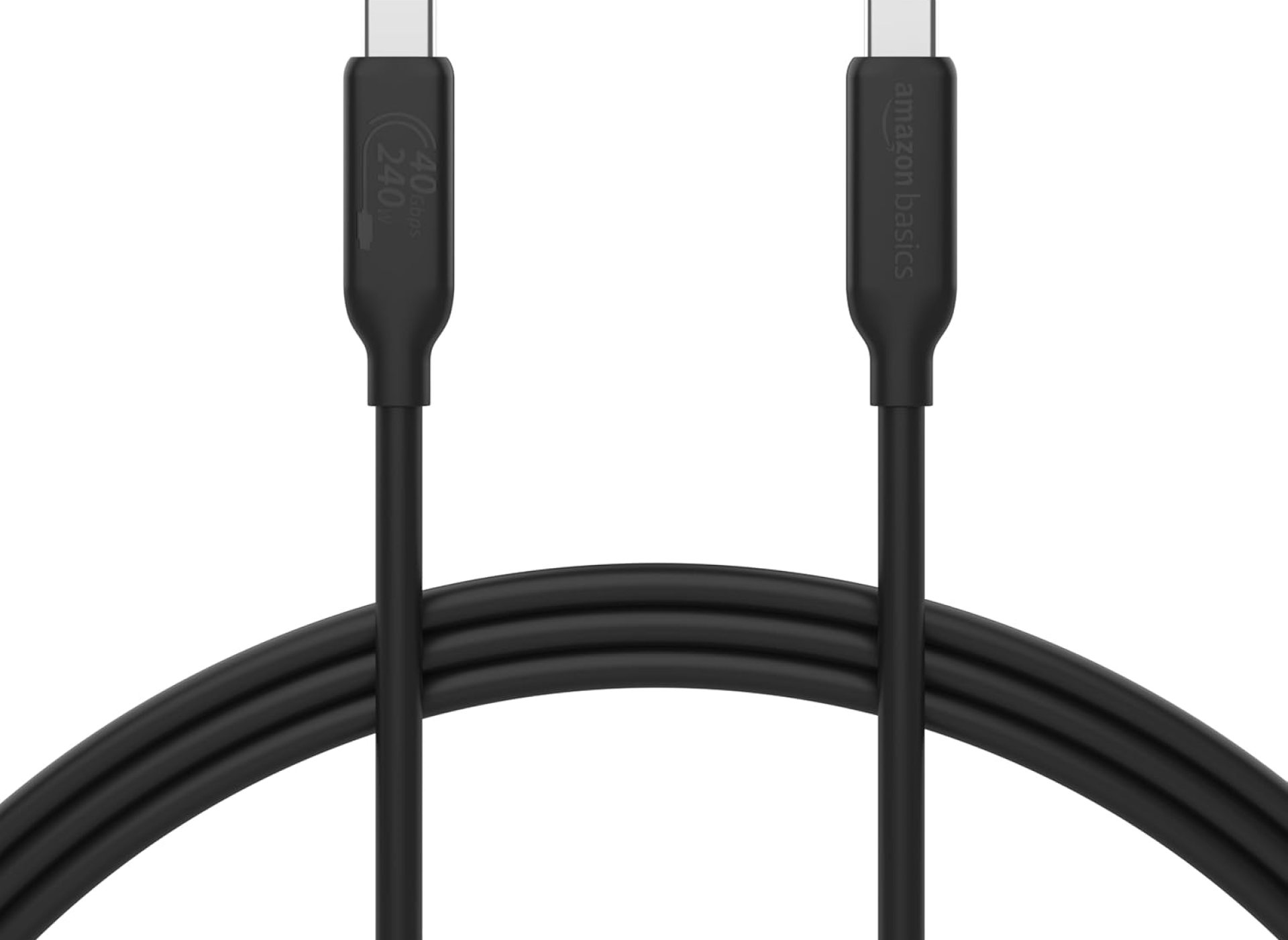Amazon Basics USB-C to USB-C 4 Fast Charger Cable, 40 Gbps, 8K Video, 240W, USB-IF Cert, Thunderbolt 4/3 Compatible, for Apple iPhone 16/15, iPad, Samsung Galaxy, Tablets, Laptops, 1 m, Black Amazon Basics USB-C to USB-C 4 Fast Charger Cable, 40 Gbps, 8K Video, 240W, USB-IF Cert, Thunderbolt 4/3 Compatible, for Apple iPhone 16/15, iPad, Samsung Galaxy, Tablets, Laptops, 1 m, Black
