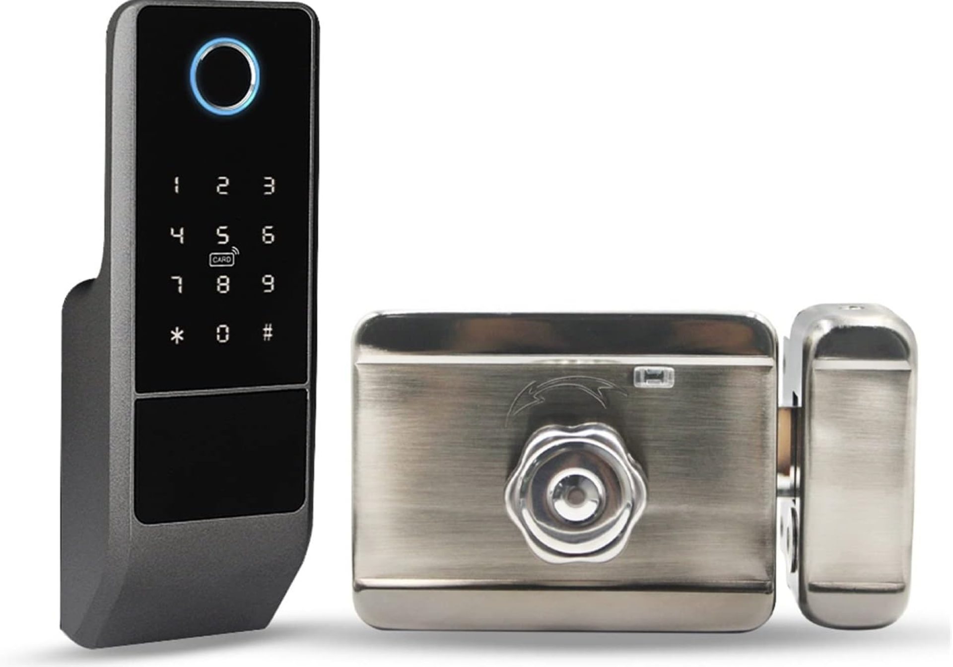 Waterproof Smart Door Lock Tuya Wifi Outdoor Keyless Fingerprint Lock Digital Code IC Card Electronic Rim Lock For Garden Gate (Color : Waterproof Tuya) Waterproof Smart Door Lock Tuya Wifi Outdoor Keyless Fingerprint Lock Digital Code IC Card Electronic Rim Lock For Garden Gate (Color : Waterproof Tuya)