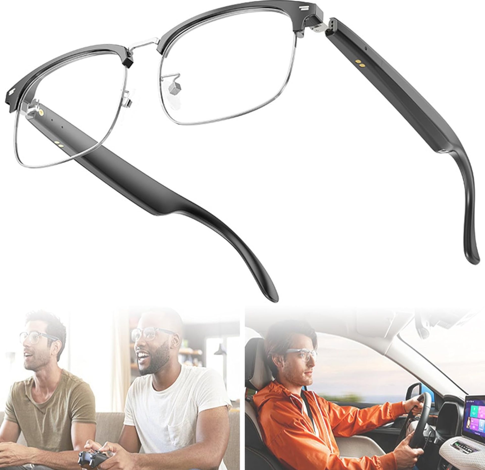 Anti Blue Light Translator Glasses (6H Battery Life) + Take A Photo/Offline Translation, Supports 144 Languages, Ai Smart Translator Glasses + Built-in Mic & Speakers,Black Anti Blue Light Translator Glasses (6H Battery Life) + Take A Photo/Offline Translation, Supports 144 Languages, Ai Smart Translator Glasses + Built-in Mic & Speakers,Black