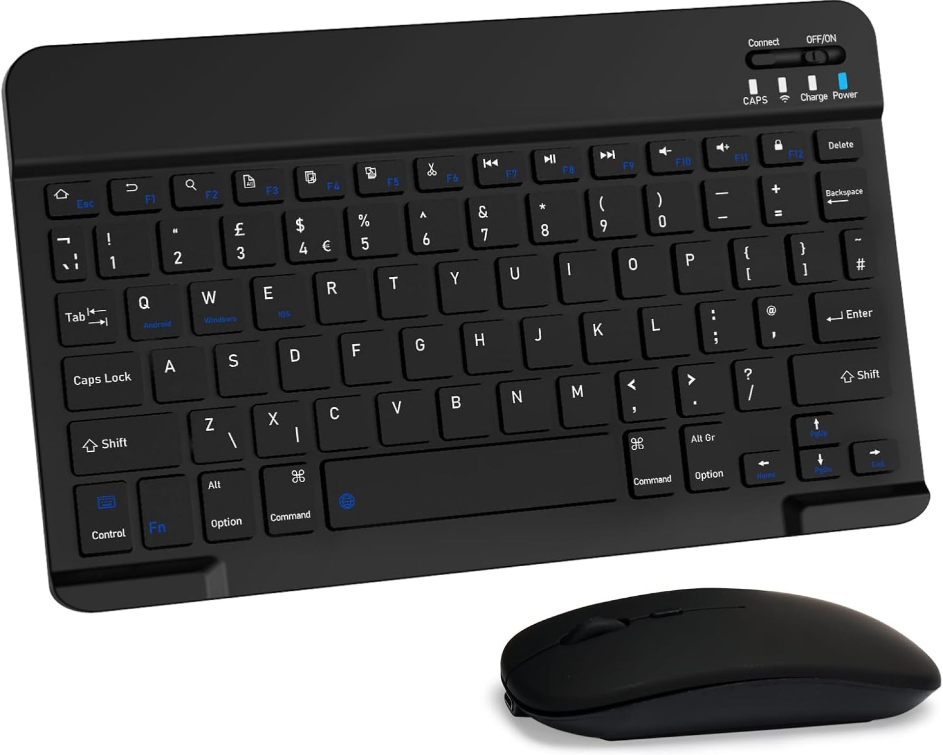 Lama Wireless Keyboard and Mouse – Ultra Slim, Rechargeable Universal Tablet Keyboard, Bluetooth for iPad/Tablet/iOS/Android/Windows/Laptops/Desktop Computers/Phones, Black Lama Wireless Keyboard and Mouse – Ultra Slim, Rechargeable Universal Tablet Keyboard, Bluetooth for iPad/Tablet/iOS/Android/Windows/Laptops/Desktop Computers/Phones, Black