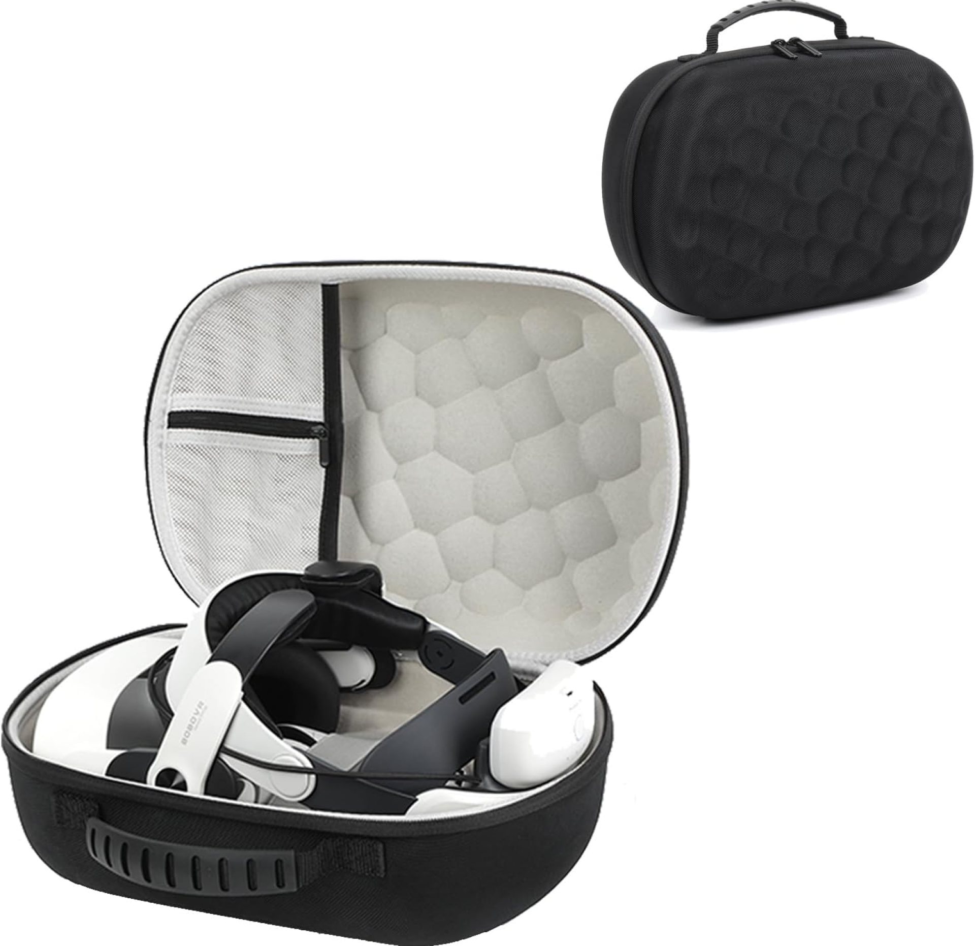 YipuVR Hard EVA Carrying Case for Meta Quest 3/3 S, Compatible with Quest 3 VR Headset Accessories, Shockproof, Waterproof, Soft Lining for Travel and Home Storage VR Carrying Case (Black) YipuVR Hard EVA Carrying Case for Meta Quest 3/3 S, Compatible with Quest 3 VR Headset Accessories, Shockproof, Waterproof, Soft Lining for Travel and Home Storage VR Carrying Case (Black)