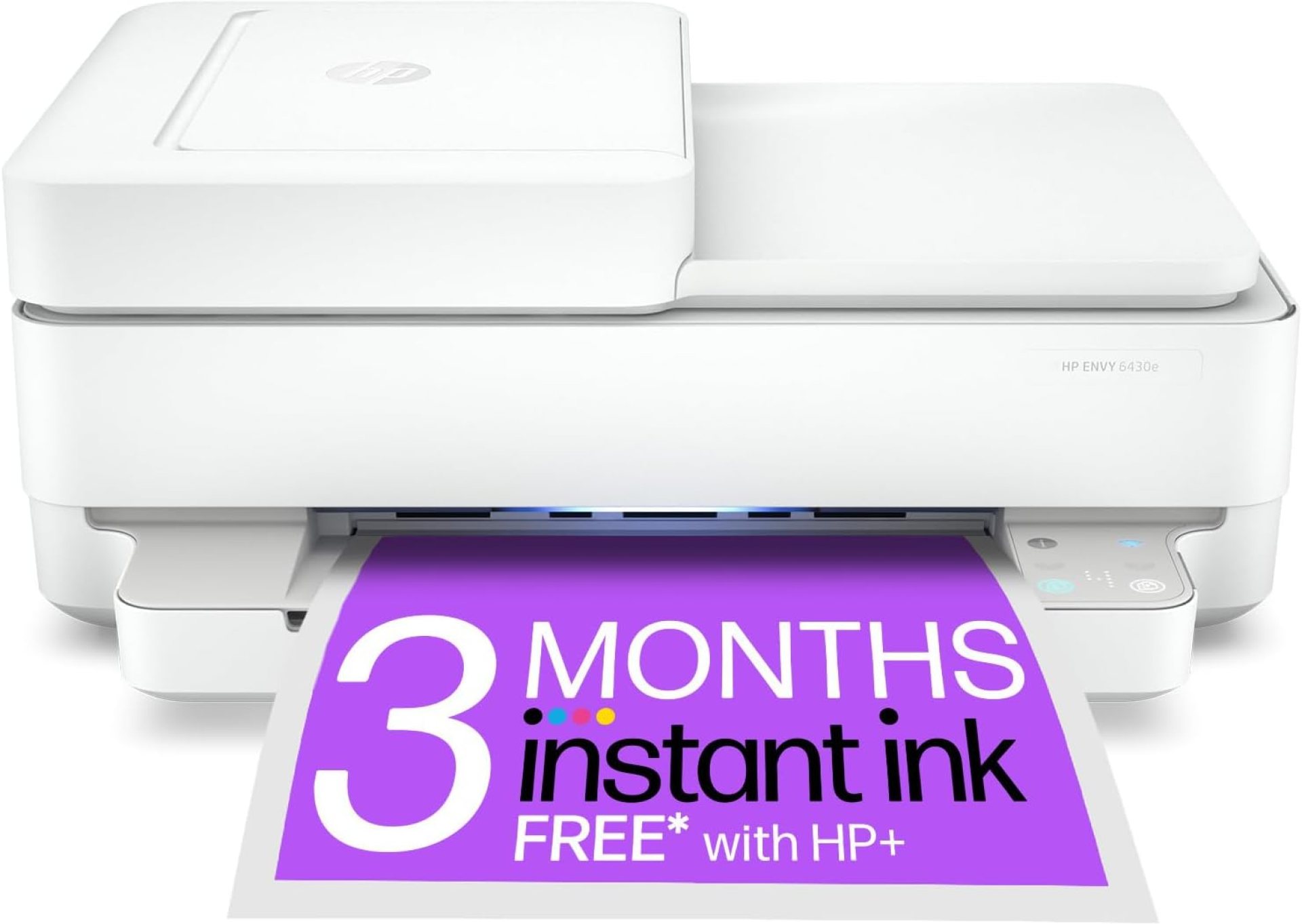 HP Envy 6430e All in One Colour Printer with 3 months of Instant Ink with HP+, 35 Page Automatic Document Feeder, White HP Envy 6430e All in One Colour Printer with 3 months of Instant Ink with HP+, 35 Page Automatic Document Feeder, White