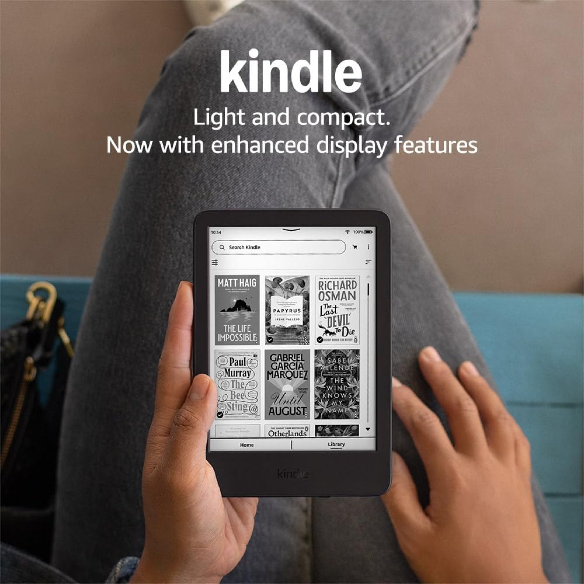 Amazon Kindle (16 GB) – Lightest and most compact Kindle with glare-free display, faster page turns, adjustable front light and long battery life – With Ads – Black Amazon Kindle (16 GB) – Lightest and most compact Kindle with glare-free display, faster page turns, adjustable front light and long battery life – With Ads – Black