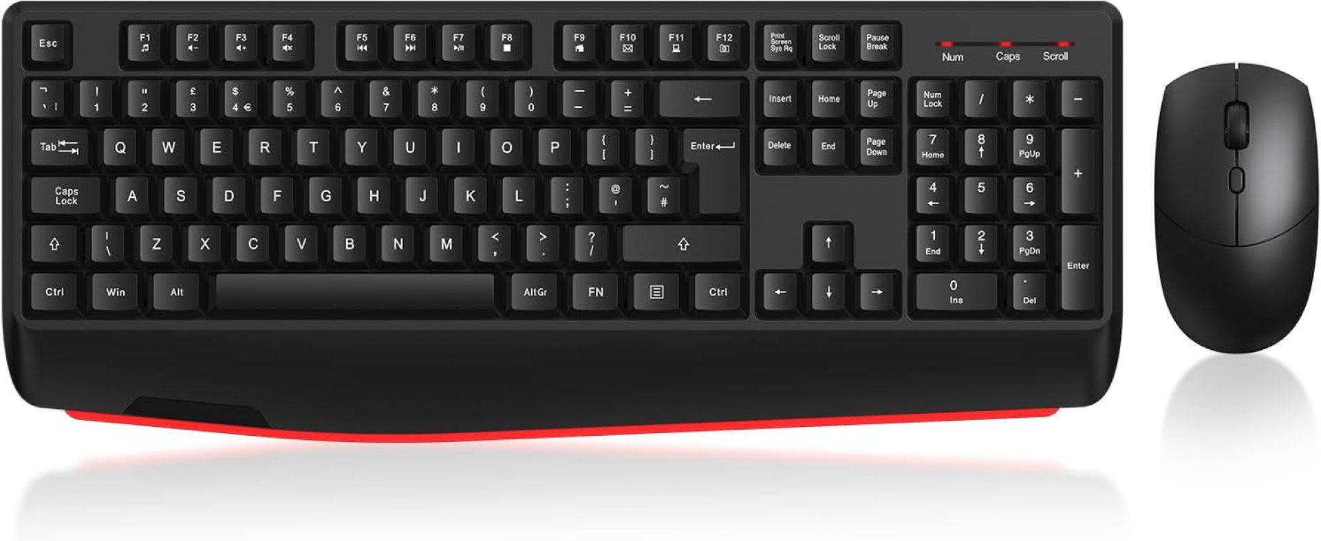 Cimetech JQ725 Wireless Keyboard and Mouse, 2.4G Ergonomic Keyboard Laptop Mouse with Wrist Rest, Numeric Pad, Full Size,1600DPI for Computer Laptop PC (QWERTY UK Layout – Black) Cimetech JQ725 Wireless Keyboard and Mouse, 2.4G Ergonomic Keyboard Laptop Mouse with Wrist Rest, Numeric Pad, Full Size,1600DPI for Computer Laptop PC (QWERTY UK Layout – Black)
