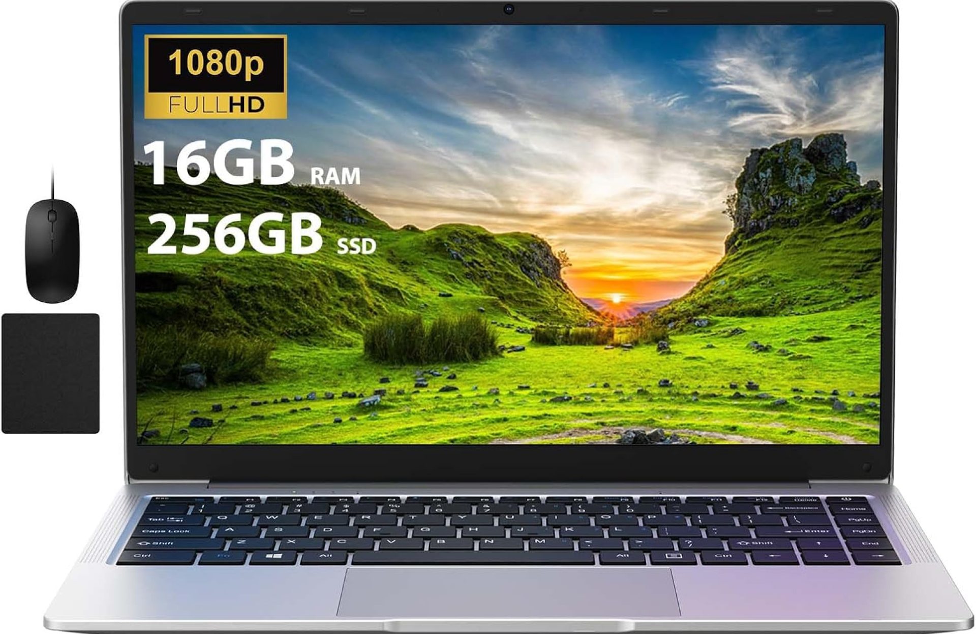 WITECOR 14 Inch Laptops, Intel Celeron N4120 Quad Core, 16GB RAM 256GB SSD, 1920×1080 FHD IPS, Dual Speakers, 5G WiFi, USB 3.0, W 11pro Portable Laptop Computer for Business/Students, with Mouse/Pad WITECOR 14 Inch Laptops, Intel Celeron N4120 Quad Core, 16GB RAM 256GB SSD, 1920×1080 FHD IPS, Dual Speakers, 5G WiFi, USB 3.0, W 11pro Portable Laptop Computer for Business/Students, with Mouse/Pad
