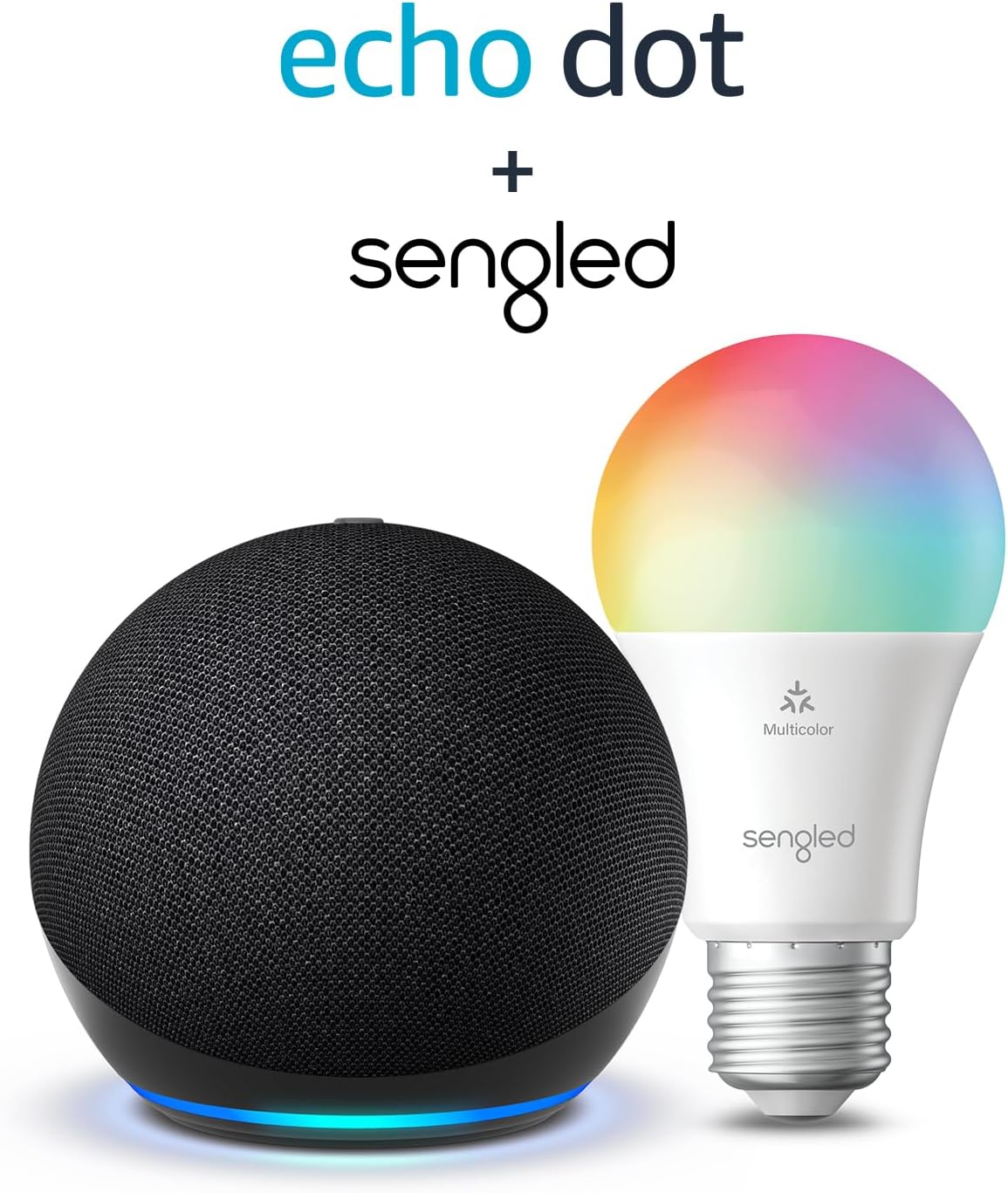 Echo Dot (5th generation, 2022 release) | Charcoal + Sengled LED Smart Light Bulb (E27), Works with Alexa – Smart Home Starter Kit Echo Dot (5th generation, 2022 release) | Charcoal + Sengled LED Smart Light Bulb (E27), Works with Alexa – Smart Home Starter Kit