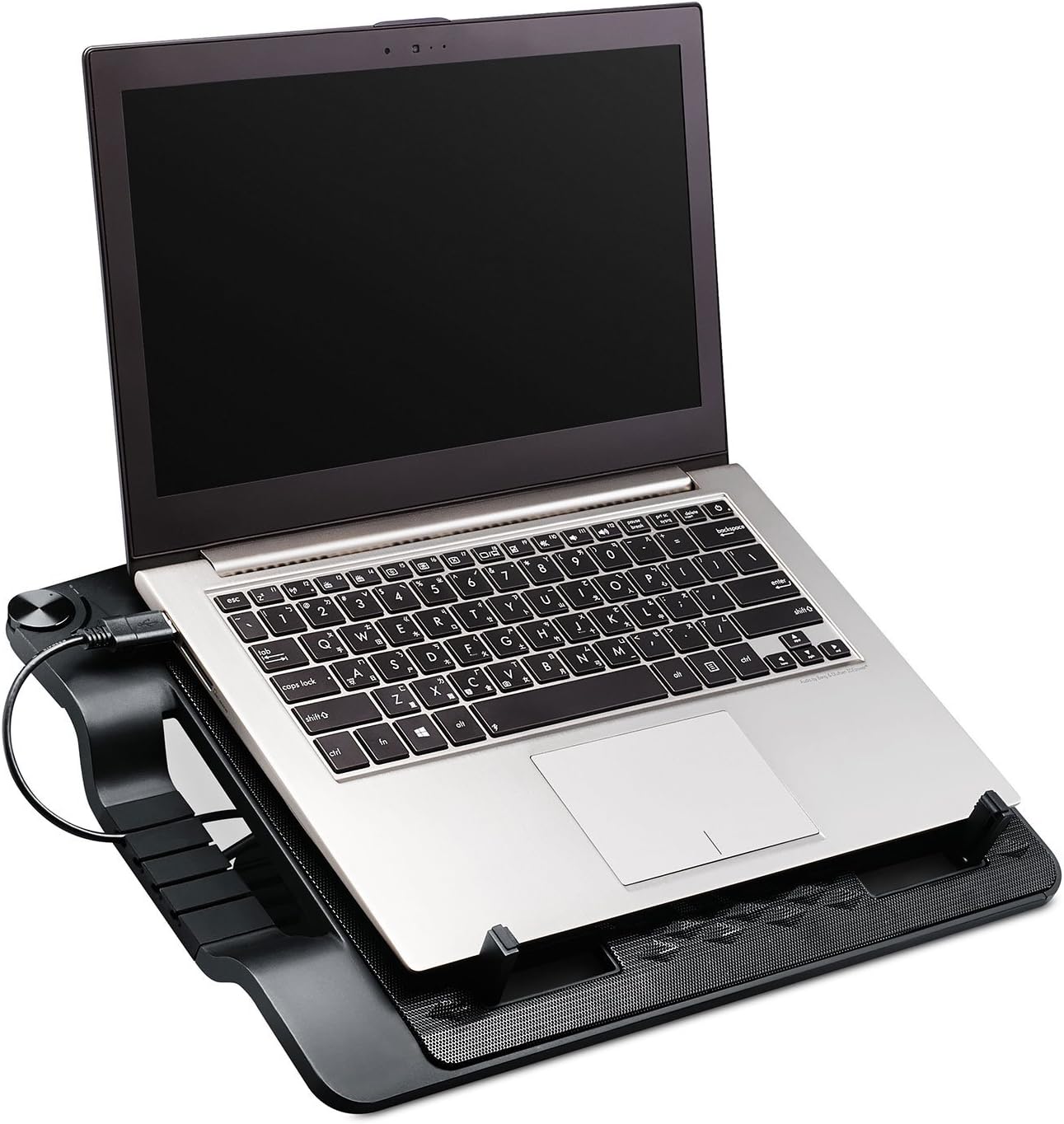 Cooler Master ErgoStand III – Ergonomic Laptop Cooling Stand, 6 Adjustable Height Settings, 230mm Ultra Silent Fan with Speed Control, Metallic Mesh Plate – Supports Laptops & Tablets Up to 17″ Cooler Master ErgoStand III – Ergonomic Laptop Cooling Stand, 6 Adjustable Height Settings, 230mm Ultra Silent Fan with Speed Control, Metallic Mesh Plate – Supports Laptops & Tablets Up to 17″
