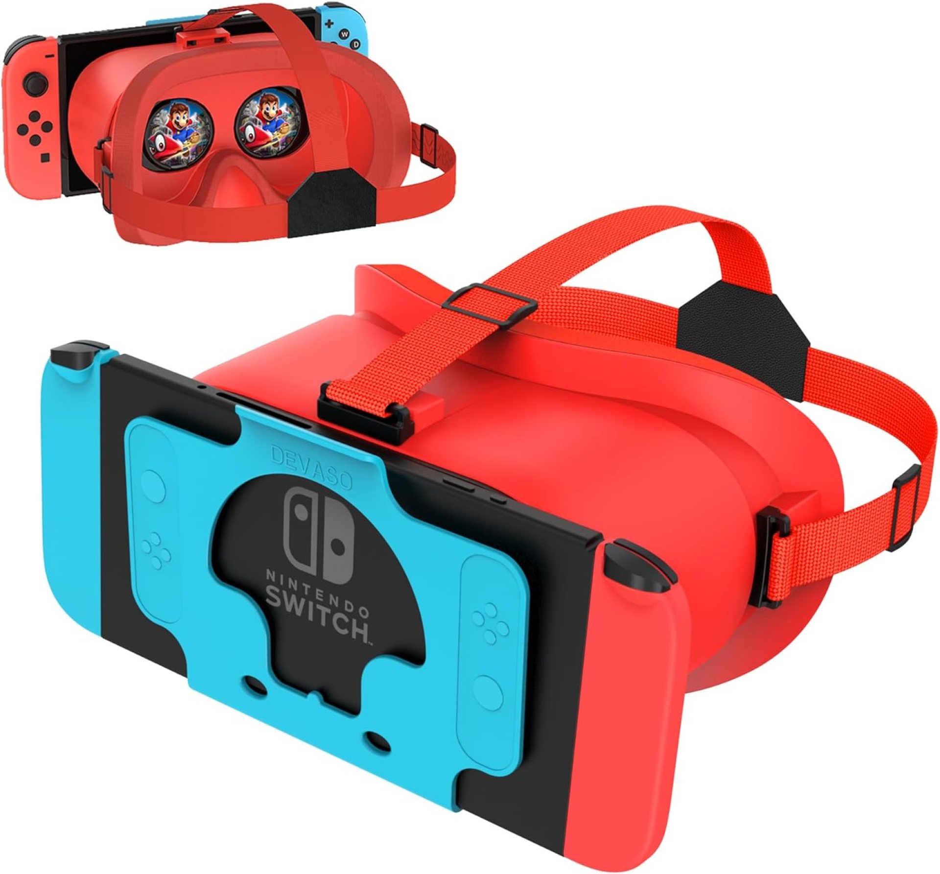 3D Virtual Reality VR Headset for Nintendo Switch & Switch OLED Model (Red & Blue) 3D Virtual Reality VR Headset for Nintendo Switch & Switch OLED Model (Red & Blue)