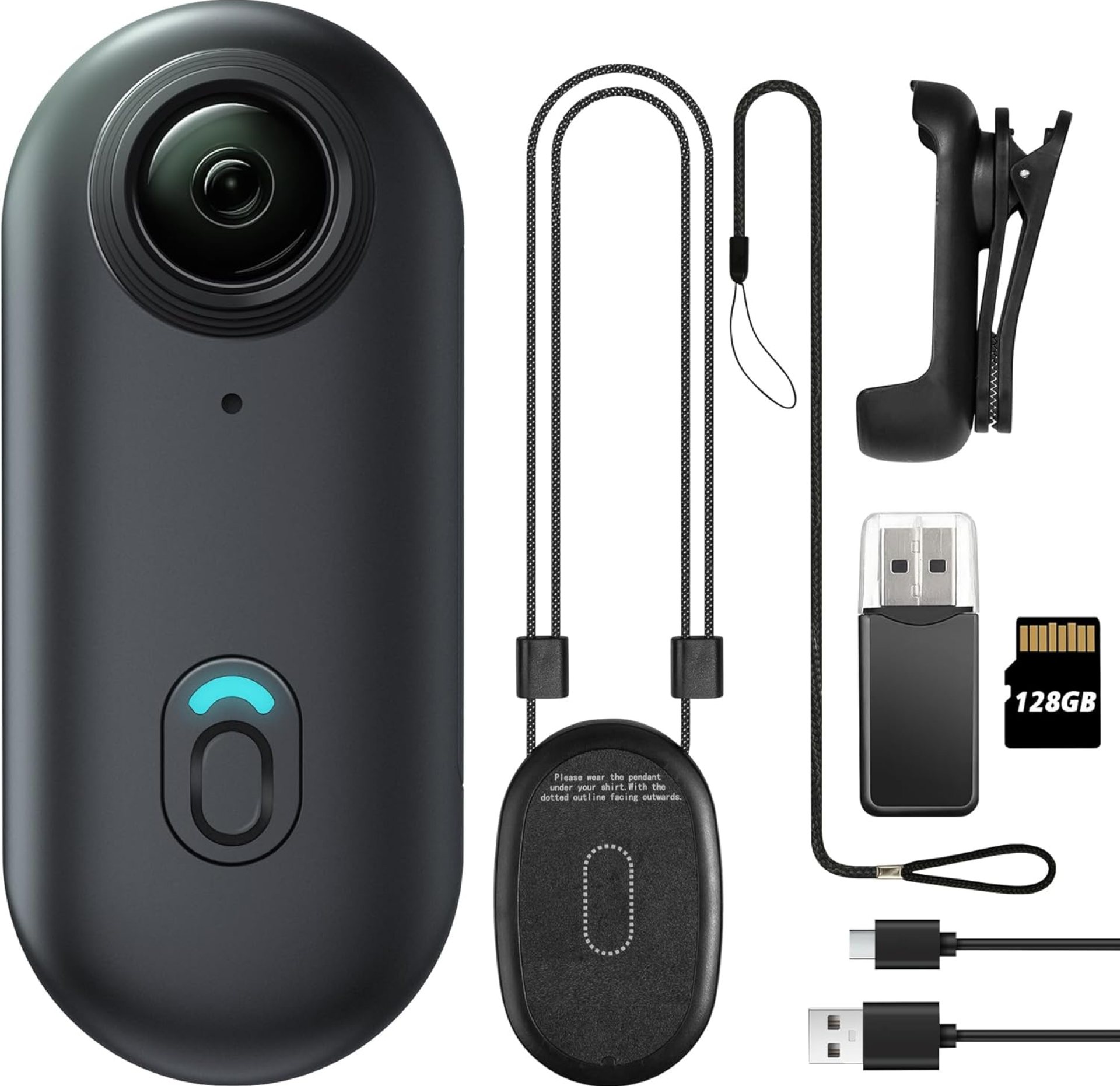 Meoilkolnm 4K 128GB Mini Body Camera, Wearable Action Body Cam, Thumb Size Hands Free Recording Body Worn Camera, Premium Portable Camcorder Mount Anywhere for Work, Travel, Pet Walking (Black) Meoilkolnm 4K 128GB Mini Body Camera, Wearable Action Body Cam, Thumb Size Hands Free Recording Body Worn Camera, Premium Portable Camcorder Mount Anywhere for Work, Travel, Pet Walking (Black)