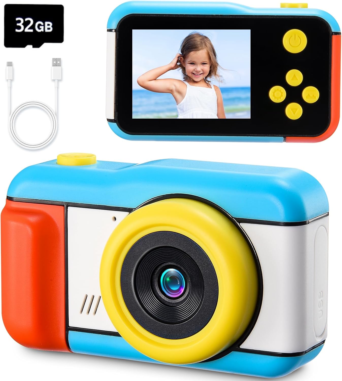 Dancial Kids Digital Camera for 3-8 Year Old Girls & Boys, 2.4 Inch 1080P Toddler Camera, Christmas & Birthday Gift, Travel Video Camera with Built-in 32GB Card Dancial Kids Digital Camera for 3-8 Year Old Girls & Boys, 2.4 Inch 1080P Toddler Camera, Christmas & Birthday Gift, Travel Video Camera with Built-in 32GB Card