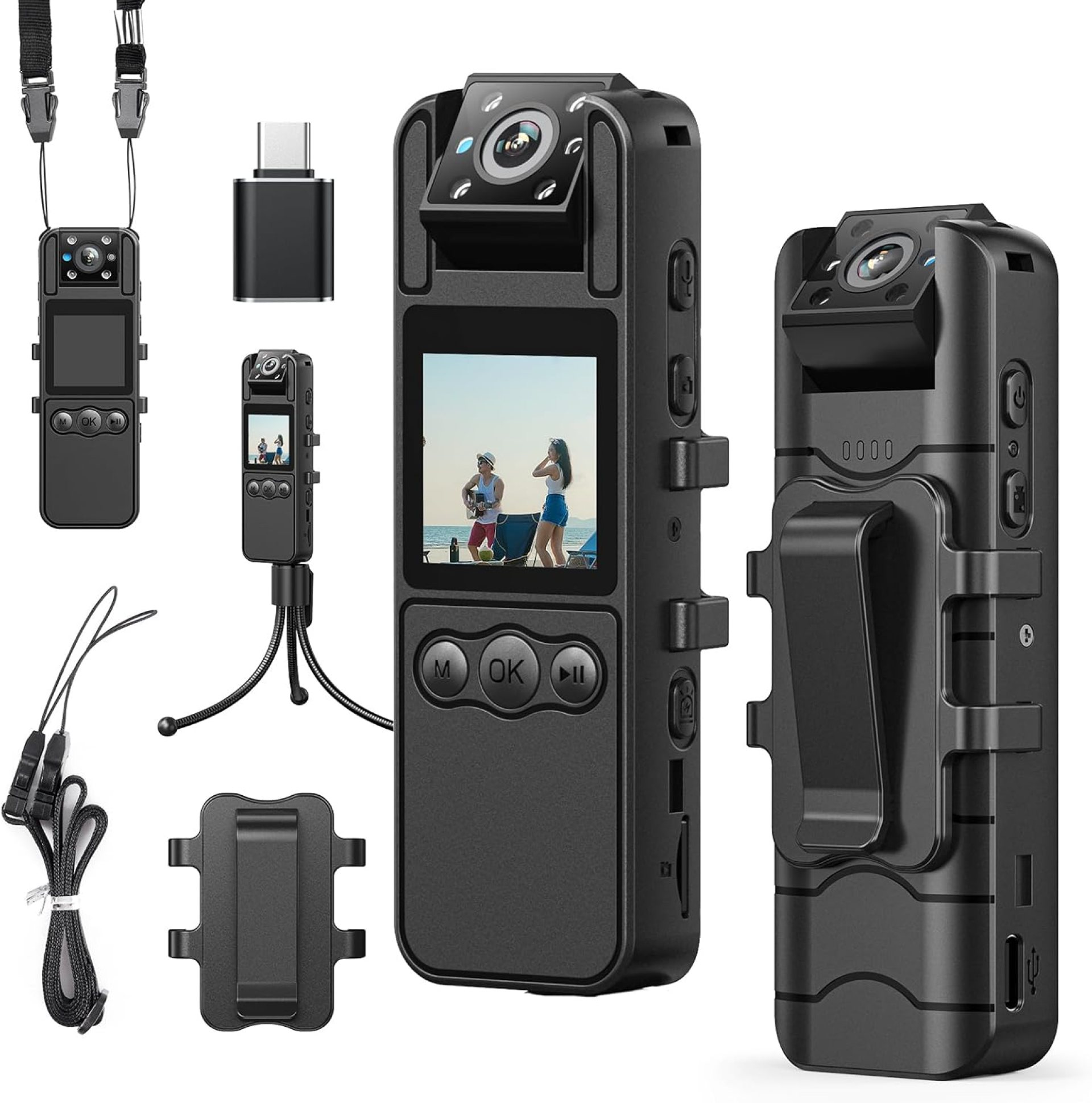 BOBLOV A26 Mini Body Camera with Rotation Lens, Tripod, 1080P Small Body Cams with Night Vision, 6 Hrs Video Recording, Personal Body Worn Camera for Service, Delivery Recording, Collect Evidence BOBLOV A26 Mini Body Camera with Rotation Lens, Tripod, 1080P Small Body Cams with Night Vision, 6 Hrs Video Recording, Personal Body Worn Camera for Service, Delivery Recording, Collect Evidence