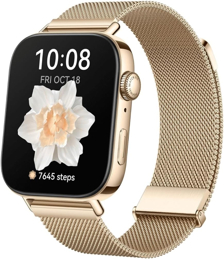 HUAWEI WATCH FIT 3 Smartwatch for men women, iOS & Android, Up to 10 Days Battery Life, Bluetooth Calls, GPS Smartwatch, Aluminum Case, AMOLED Display, Health&Fitness Tracker, Gold HUAWEI WATCH FIT 3 Smartwatch for men women, iOS & Android, Up to 10 Days Battery Life, Bluetooth Calls, GPS Smartwatch, Aluminum Case, AMOLED Display, Health&Fitness Tracker, Gold