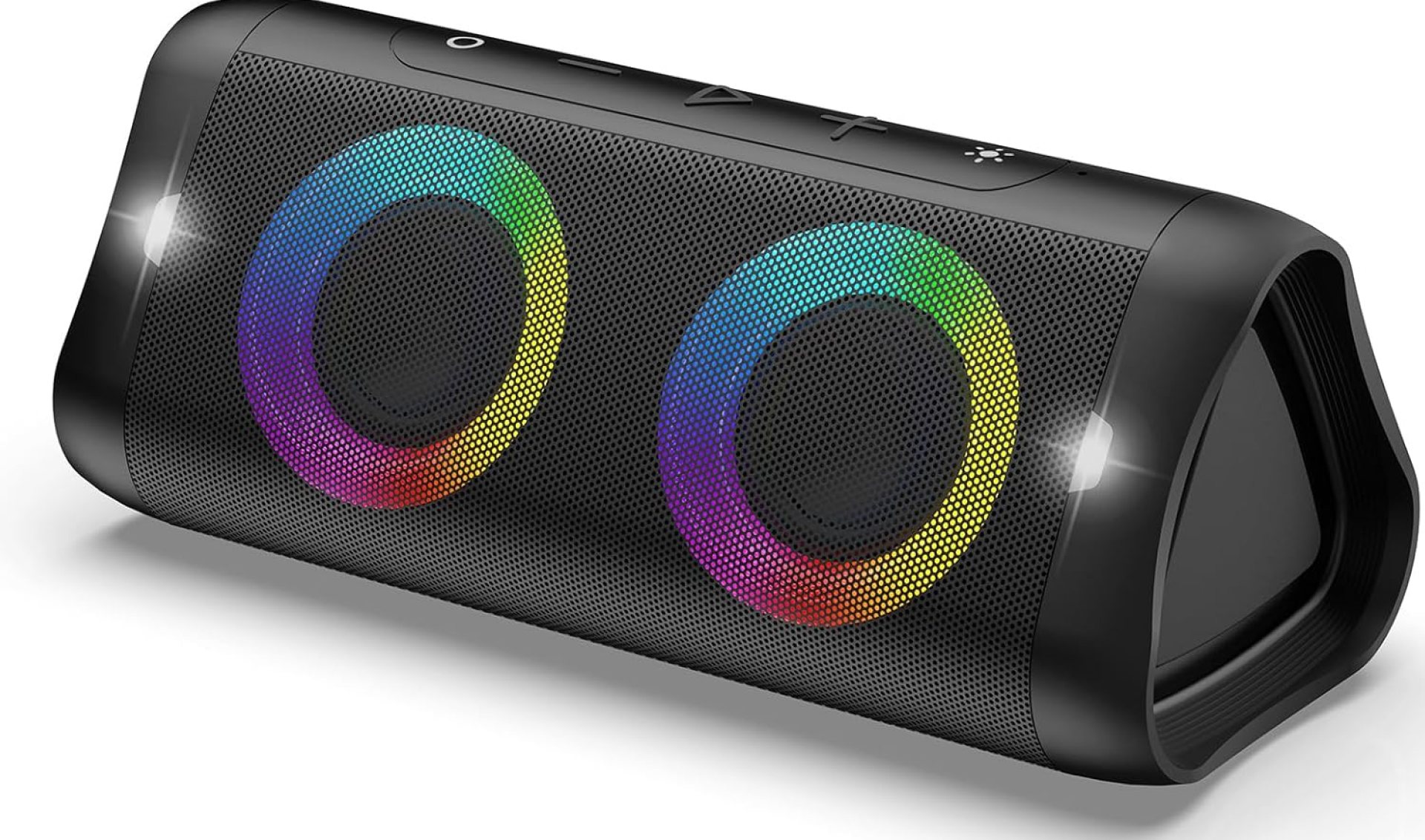 DONOW Portable Bluetooth Speaker with Lights, 30W Stereo Sound, Bass Boost, IPX5 Waterproof, 20H Playtime, Built-in Mic, Speakers Wireless Bluetooth for Travel, Party, Outdoor, Shower(Black) DONOW Portable Bluetooth Speaker with Lights, 30W Stereo Sound, Bass Boost, IPX5 Waterproof, 20H Playtime, Built-in Mic, Speakers Wireless Bluetooth for Travel, Party, Outdoor, Shower(Black)