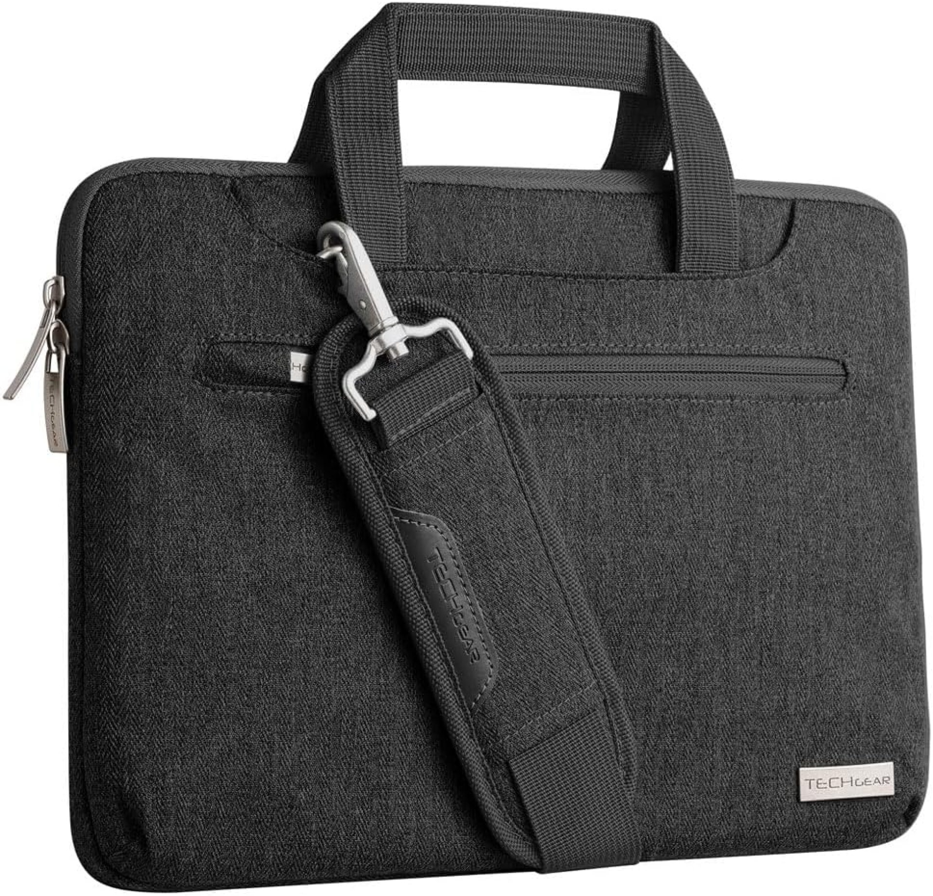 TECHGEAR Case for 11″ – 12.3″ Laptops, Portable Multi-functional Laptop Case with Adjustable Shoulder Strap, Luggage Strap & Suppressible Handles, Portable Sleeve Organiser Case Cover + Pockets BLACK TECHGEAR Case for 11″ – 12.3″ Laptops, Portable Multi-functional Laptop Case with Adjustable Shoulder Strap, Luggage Strap & Suppressible Handles, Portable Sleeve Organiser Case Cover + Pockets BLACK